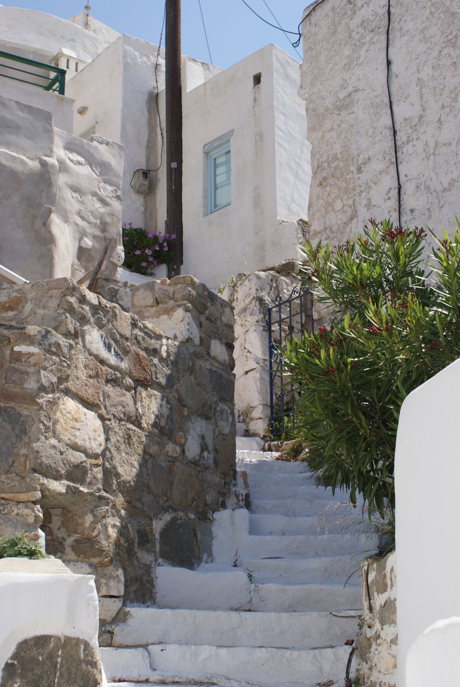 Sony Alpha DSLR-A200 sample photo. Stairs, cyclades, greece photography