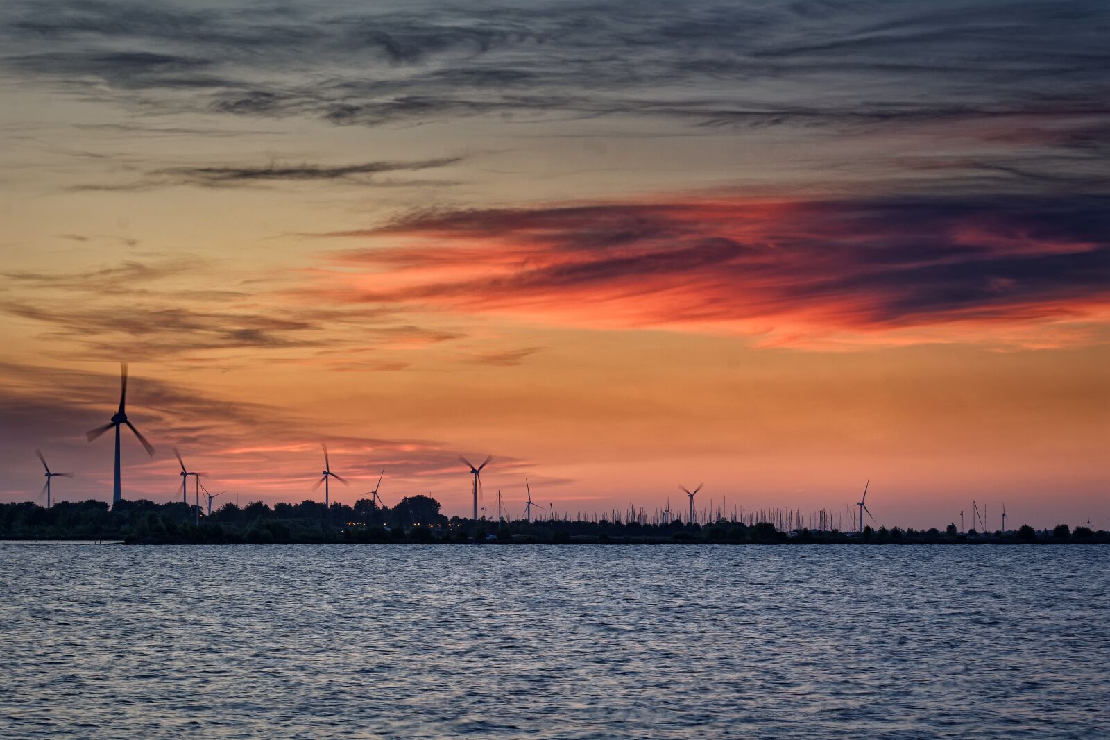 Nikon D7100 sample photo. Heat wave, ijsselmeer, windmills photography