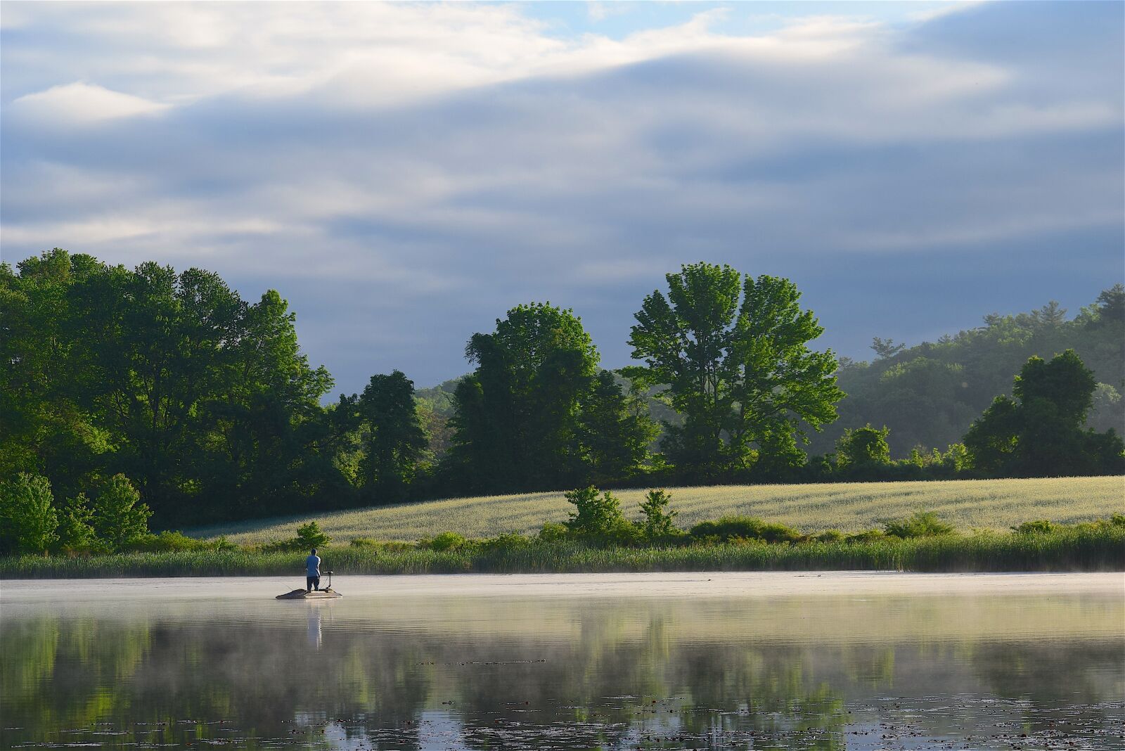 Nikon D3300 sample photo. Lake, fisherman, water photography