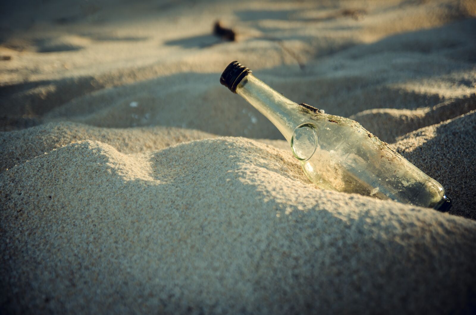 Nikon D7000 sample photo. Bottle, sand, the beach photography