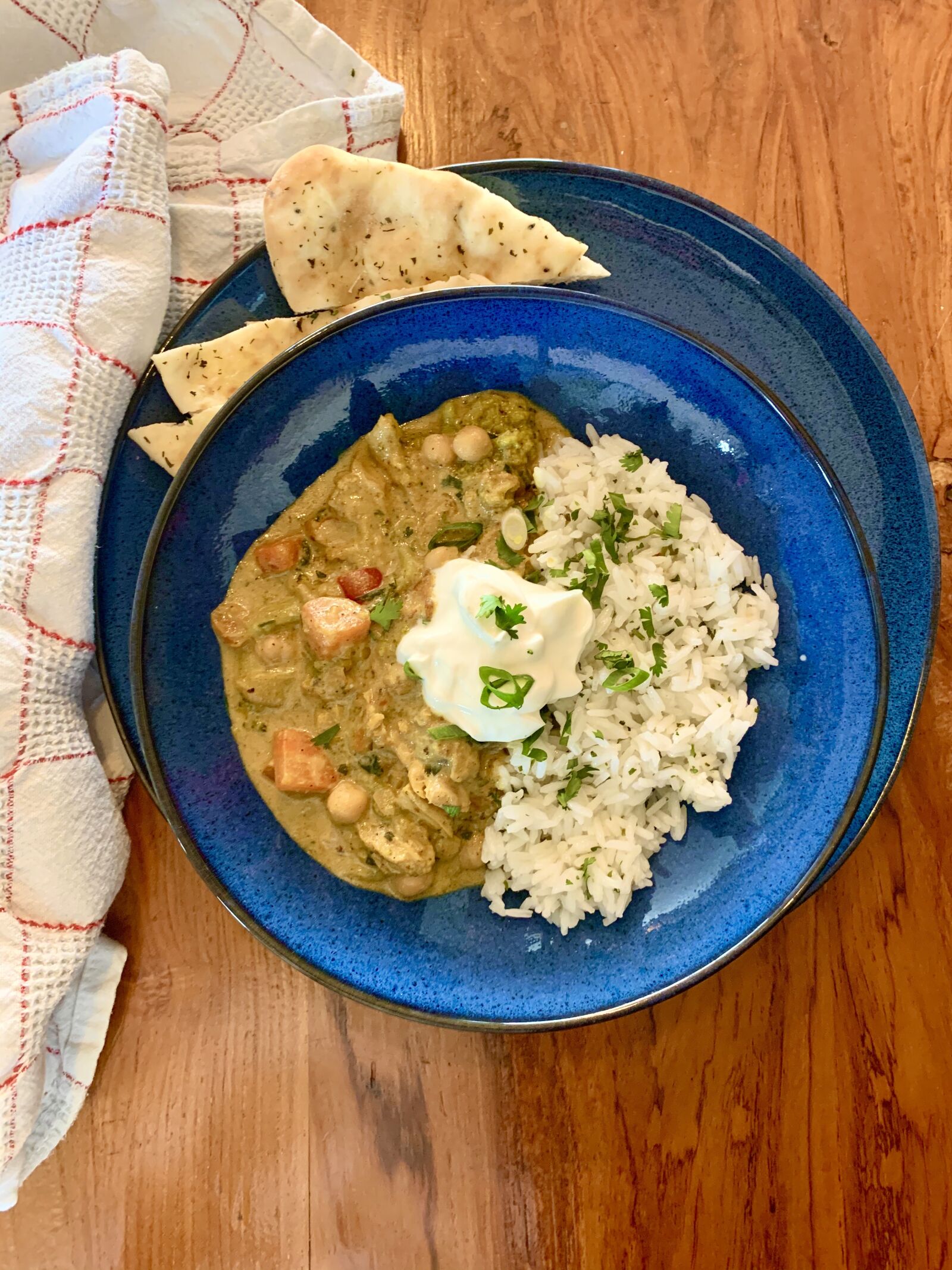 Apple iPhone XR sample photo. Curry, naan, indian food photography