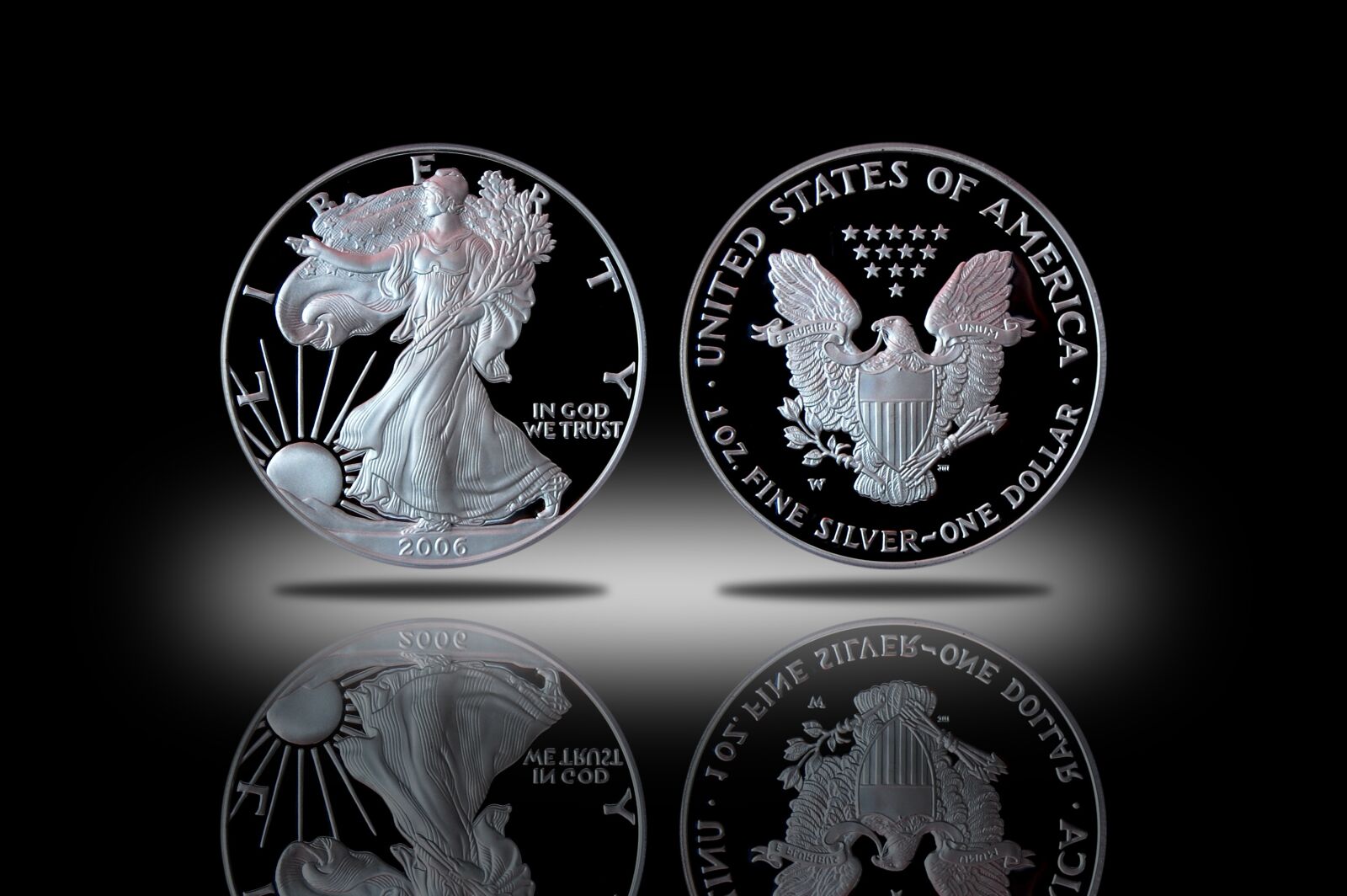 Nikon D40 sample photo. Silver, coin, proof silver photography