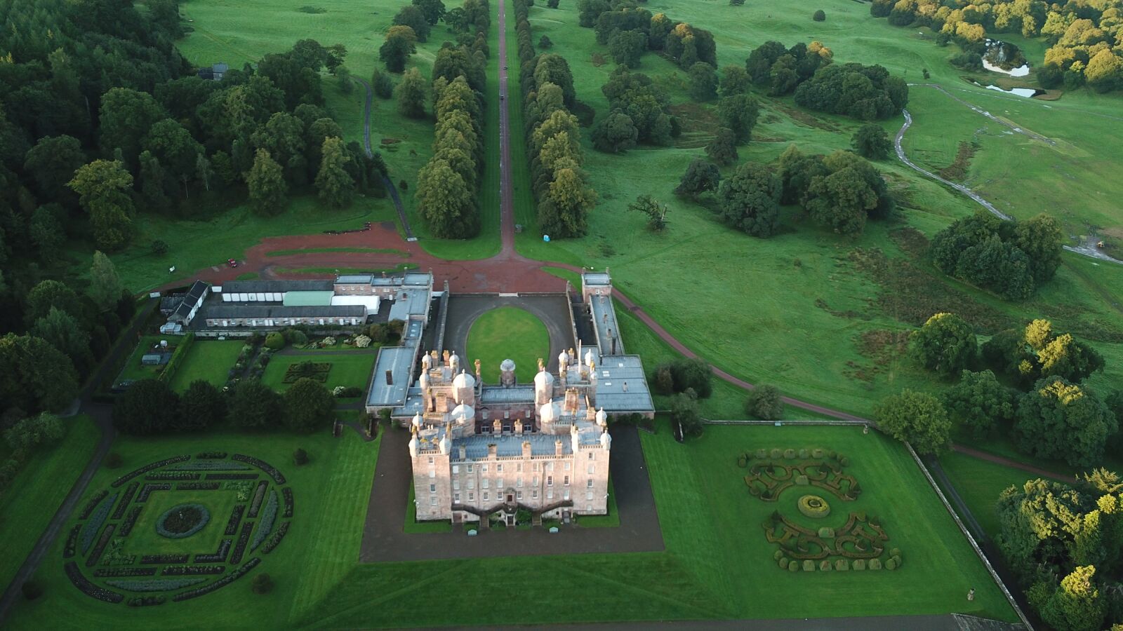 DJI FC220 sample photo. Scotland, castle, drumlanrig photography