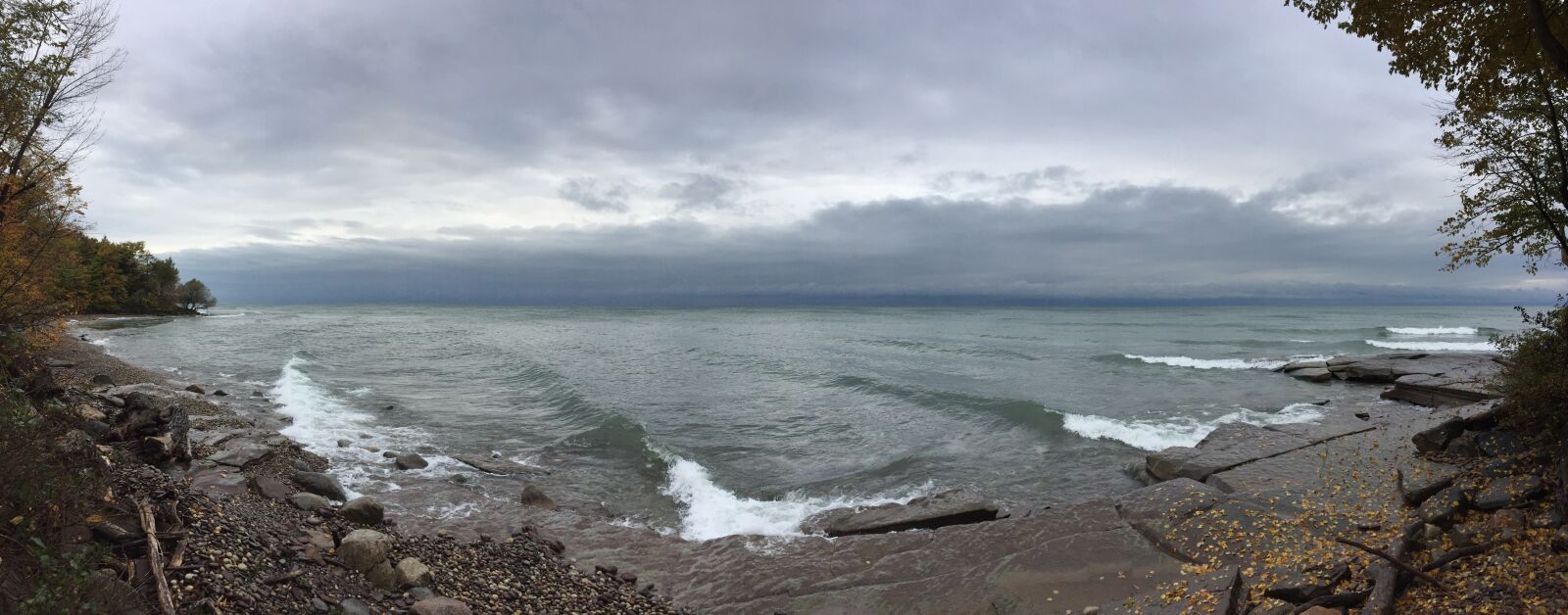 Apple iPhone 6 sample photo. Waves, rocky shore, autumn photography