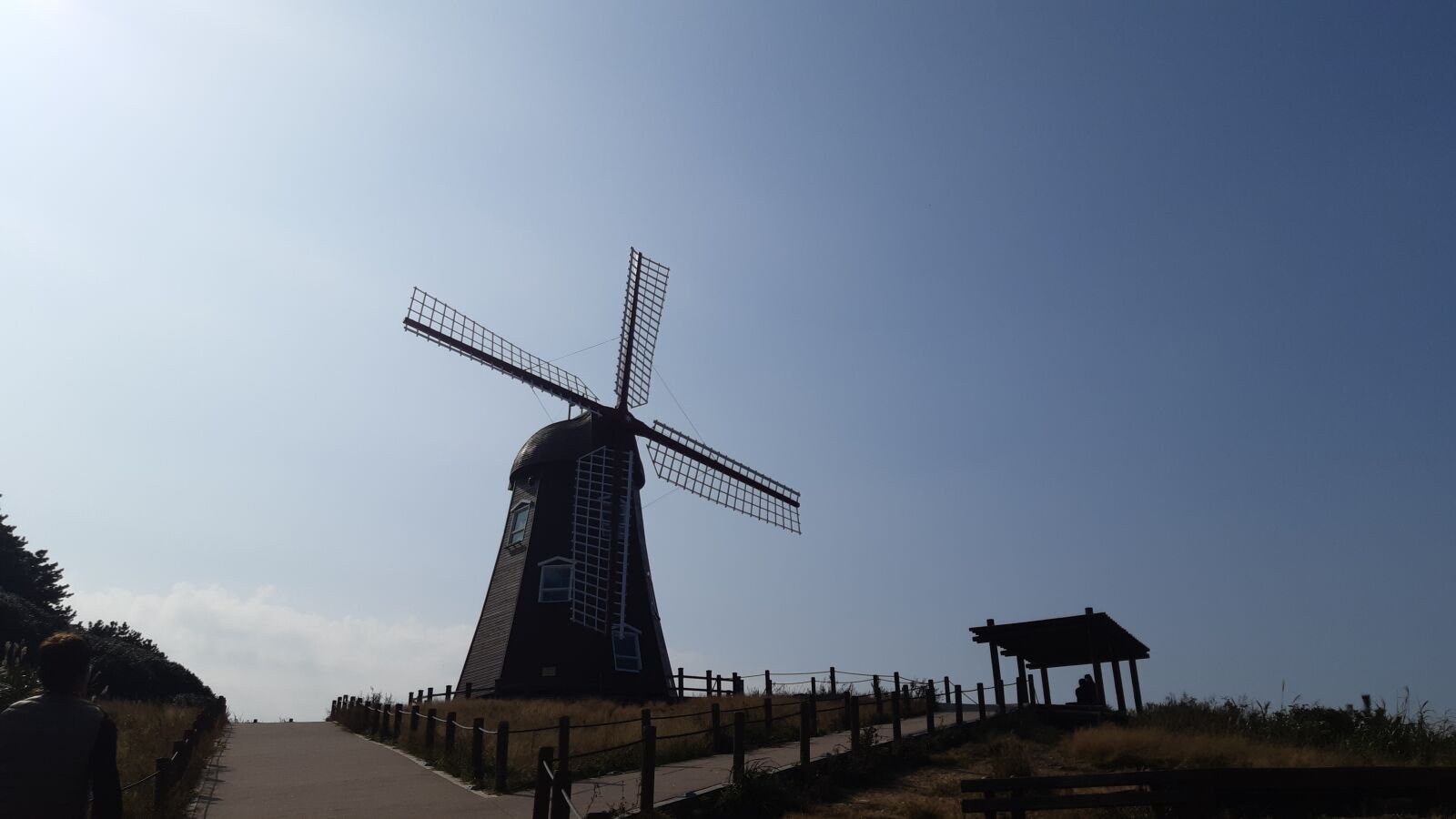 Samsung Galaxy A8(2018) sample photo. Sky, windmill, hill photography