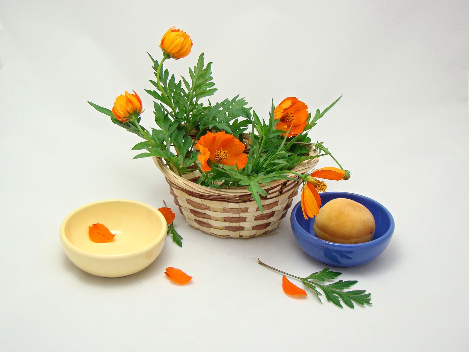 Sony DSC-H7 sample photo. Flowers, basket, green photography