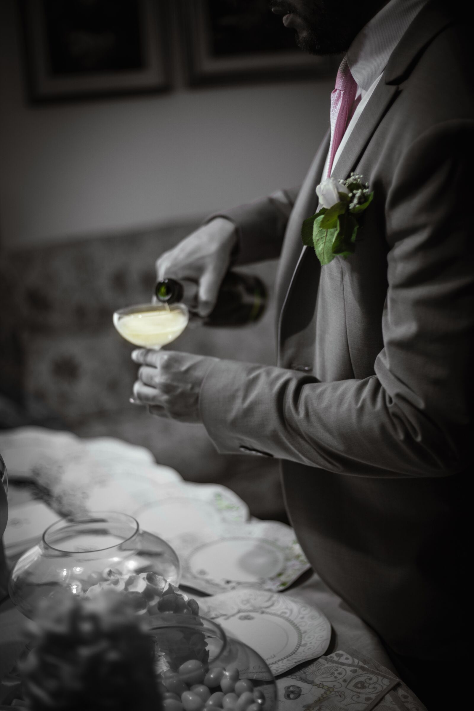 Canon EOS 5D Mark II sample photo. Champagne, drink, wedding photography