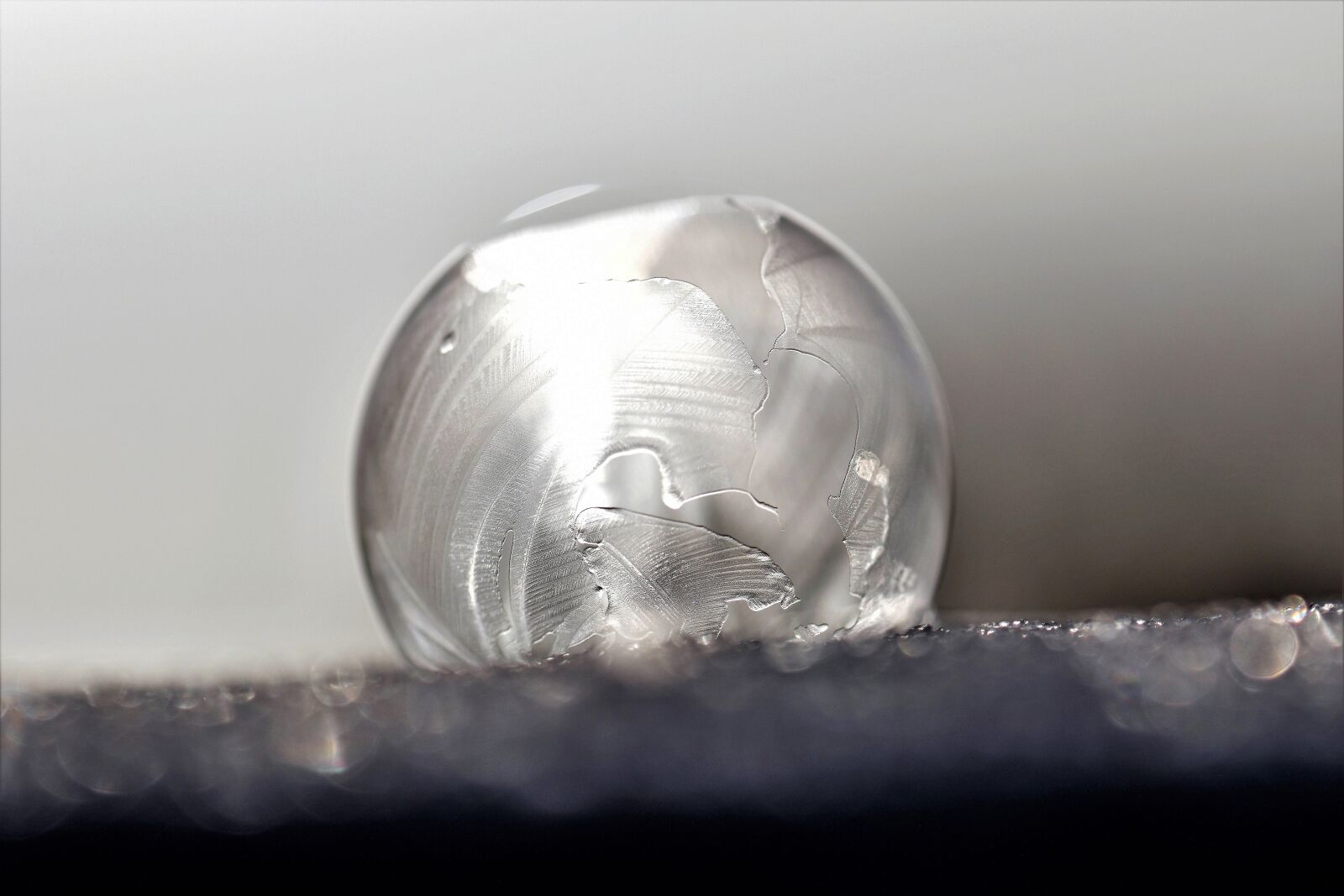 Nikon D5500 sample photo. Soap bubbles, frozen, frost photography