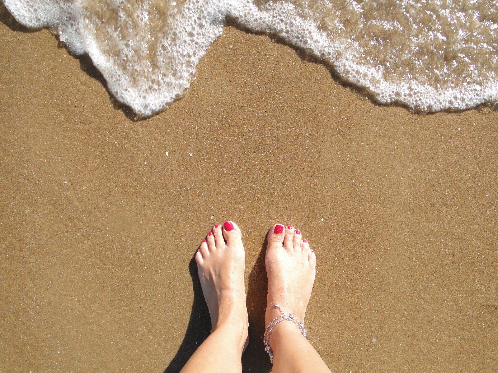 Sony DSC-HX1 sample photo. "Foots, sand, beach" photography