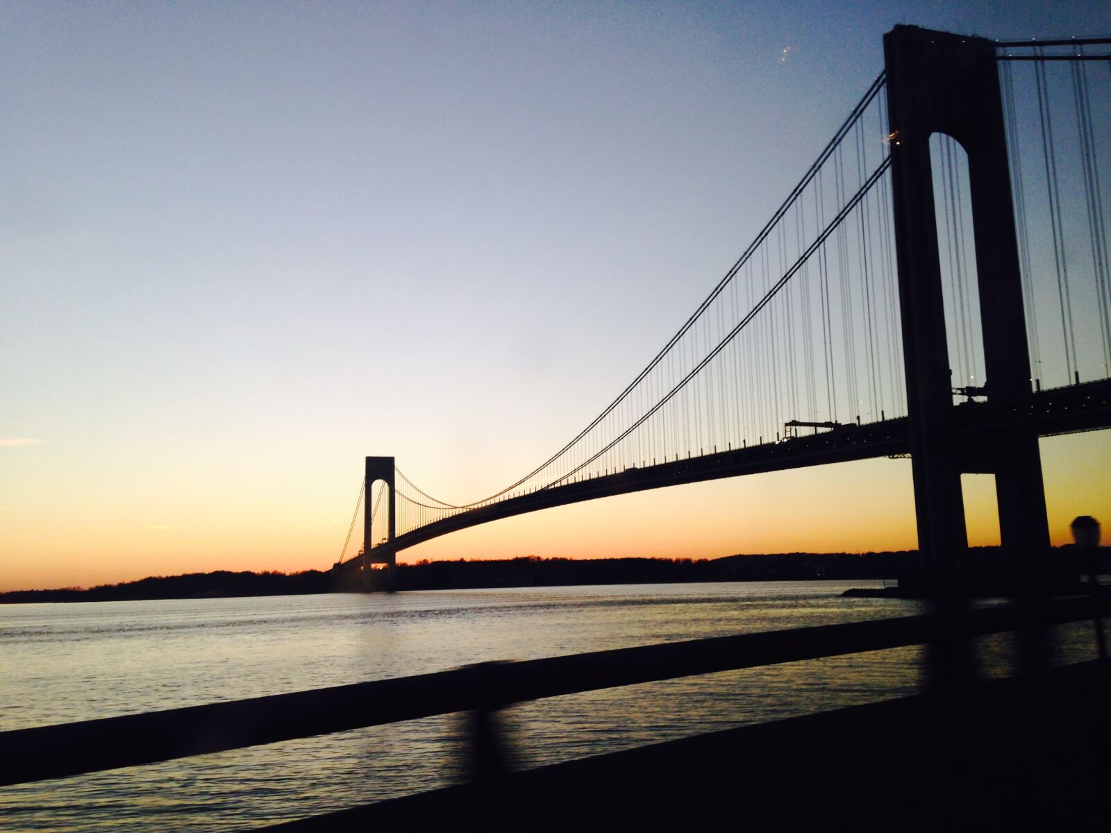 iPhone 5c back camera 4.12mm f/2.4 sample photo. Bridge, brooklyn, dusk, journey photography