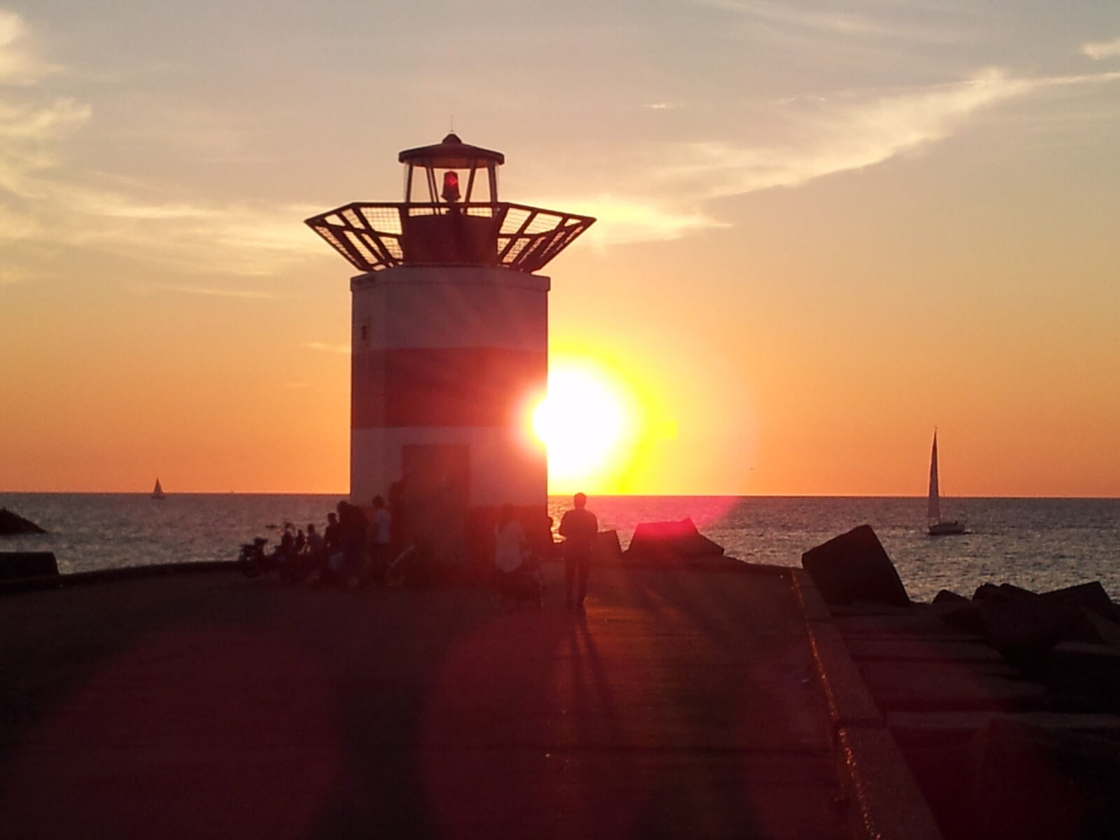 Samsung Galaxy S2 sample photo. Silhouette, sun, lighthous, tower photography