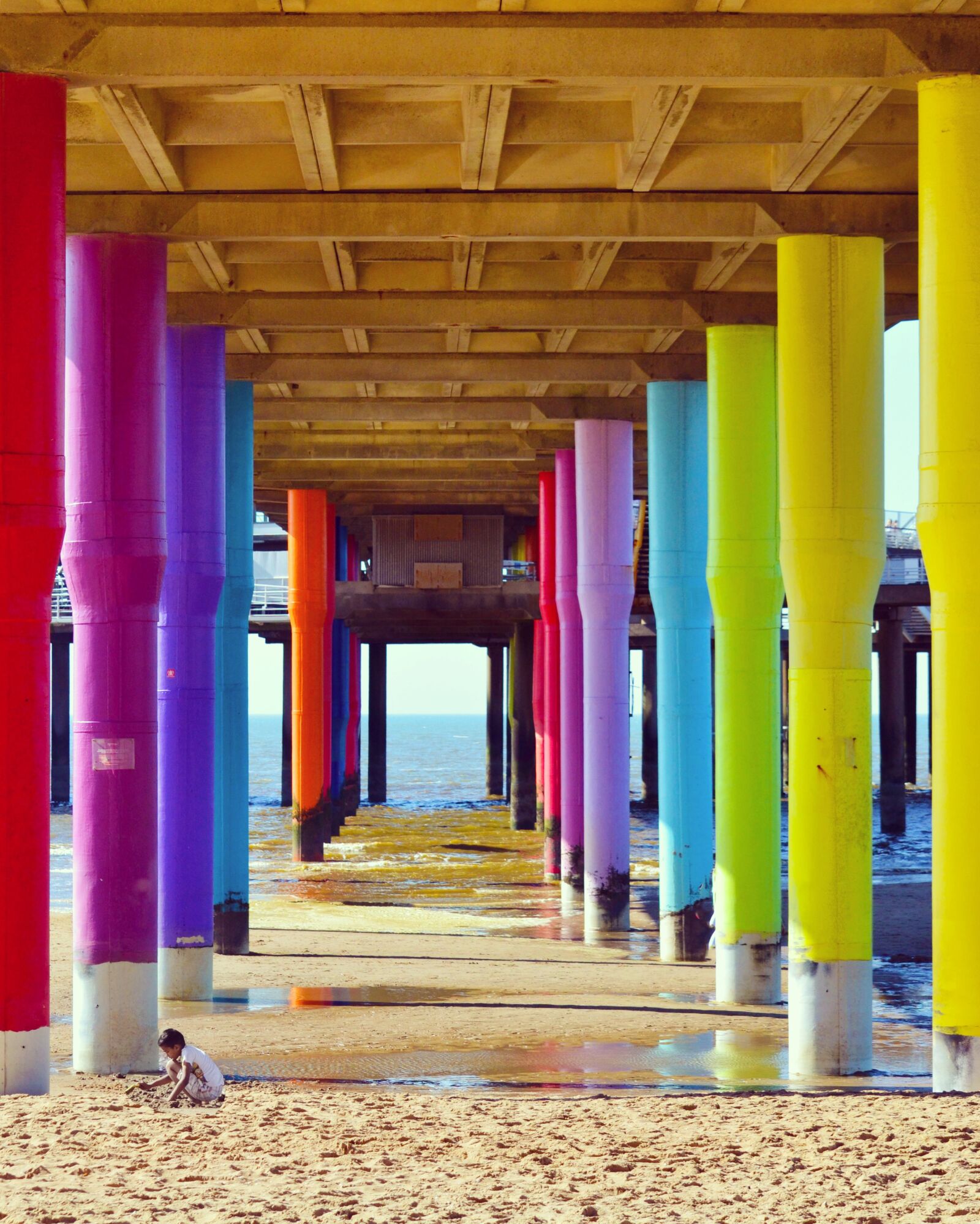 Nikon D3100 sample photo. Bridge, sea, scheveningen photography