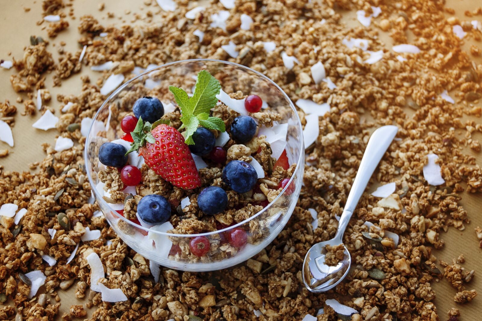 Nikon D40 sample photo. Granola, berry, oatmeal photography