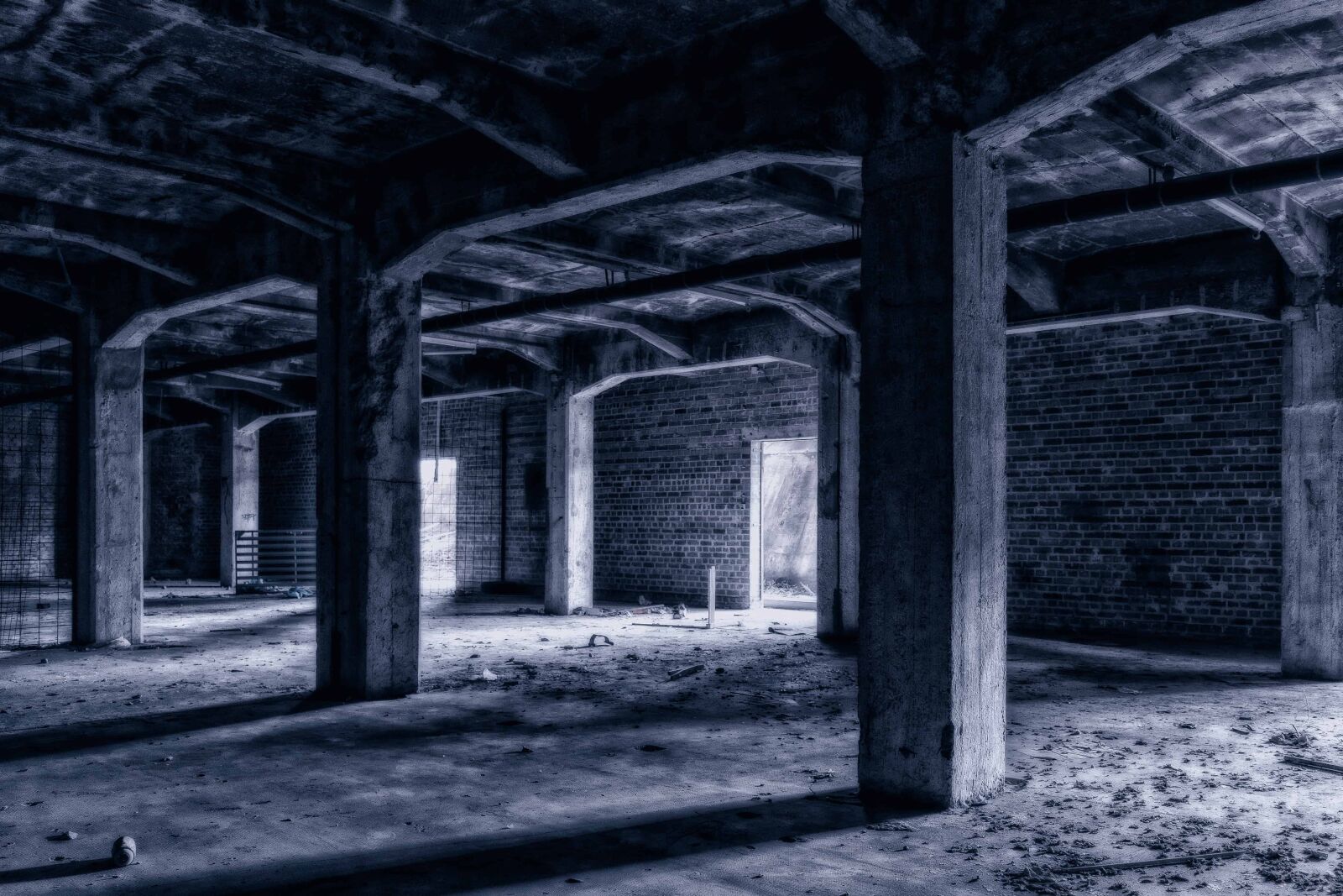 Nikon D3300 sample photo. Architecture, monochrome, dark, garage photography