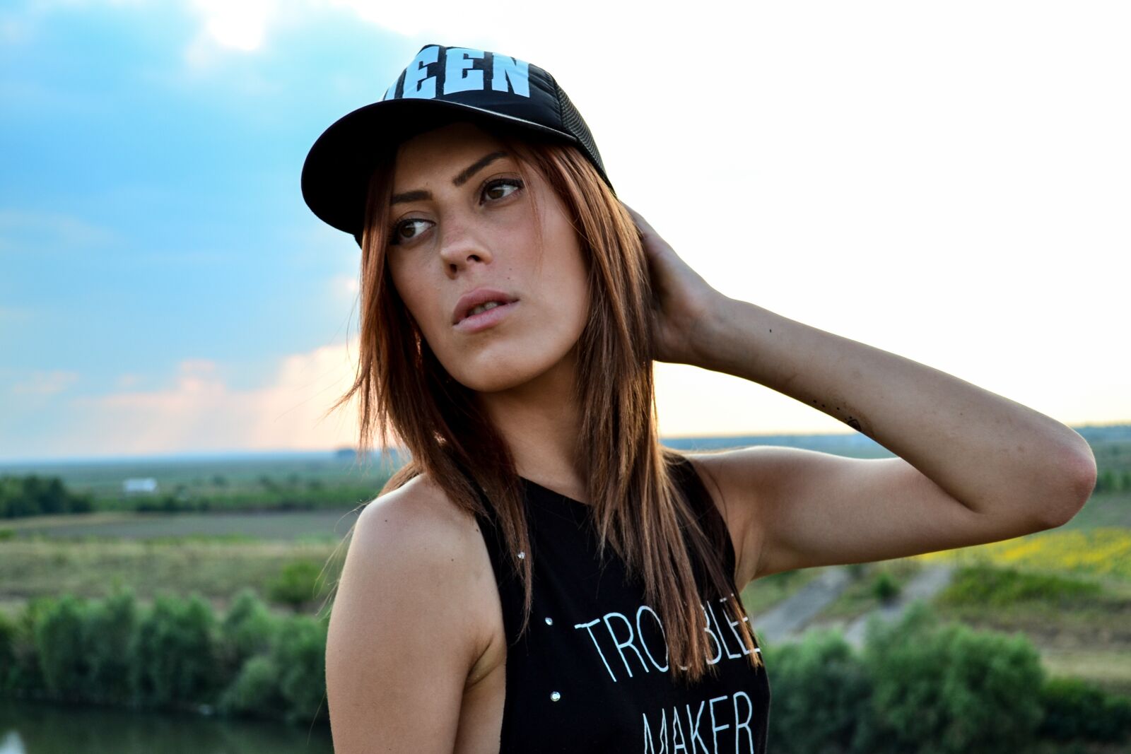 Nikon D3100 sample photo. Girl, outdoor, sky photography