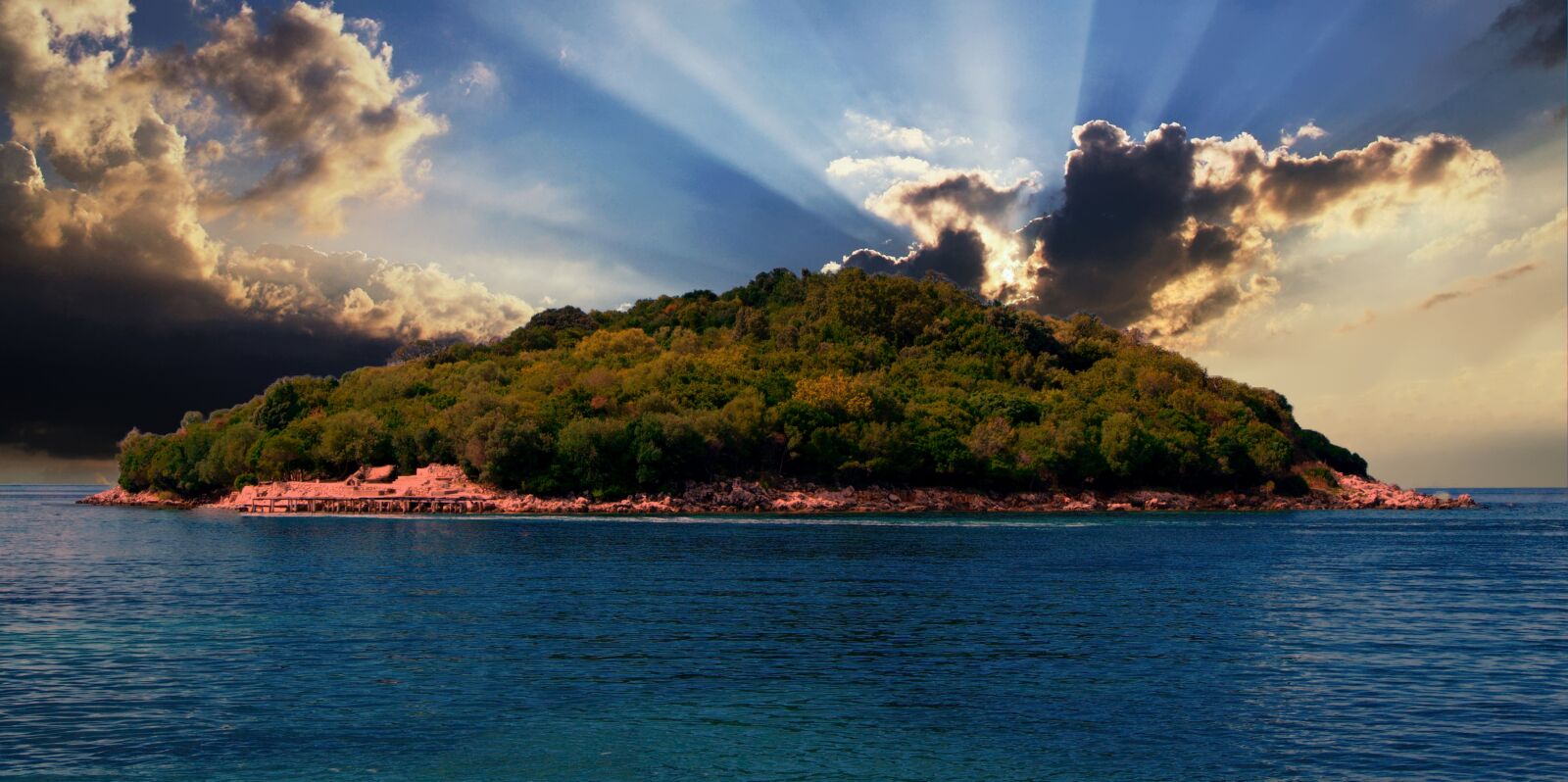 Sony a6000 sample photo. Island, god rays, sky photography