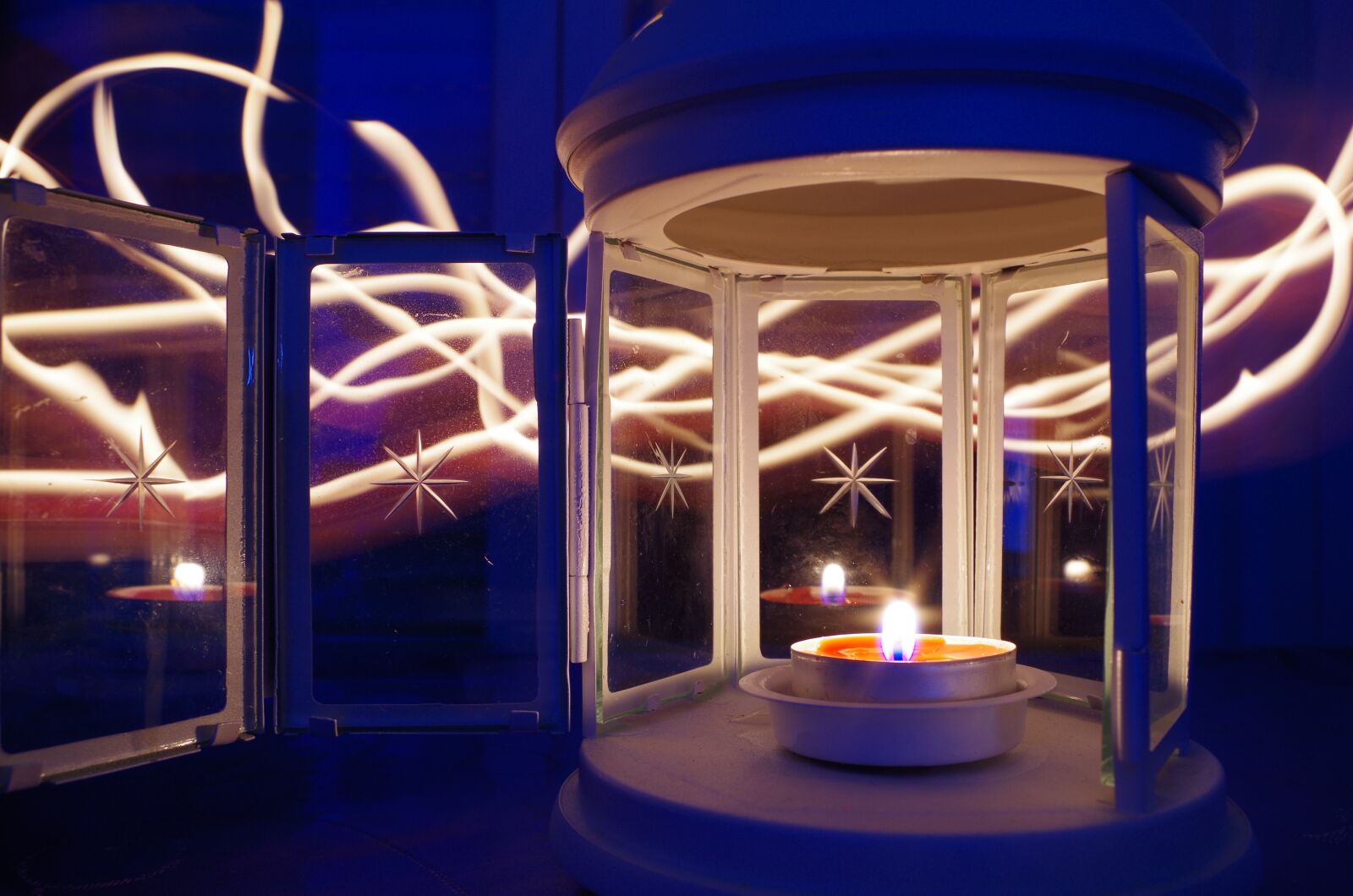Pentax K-50 sample photo. Light painting, candle, light photography