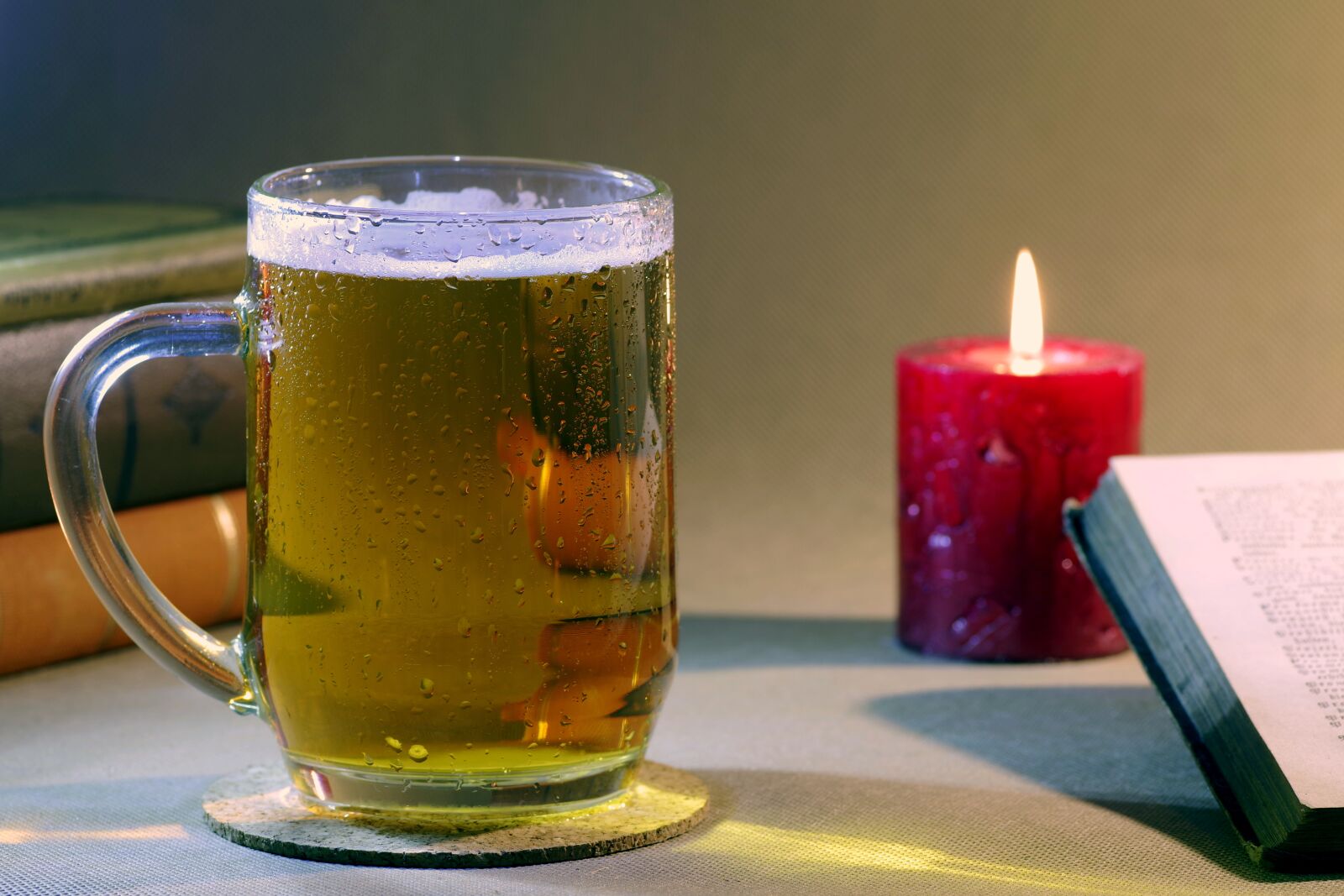 Pentax K-S2 sample photo. Beer, book, read photography