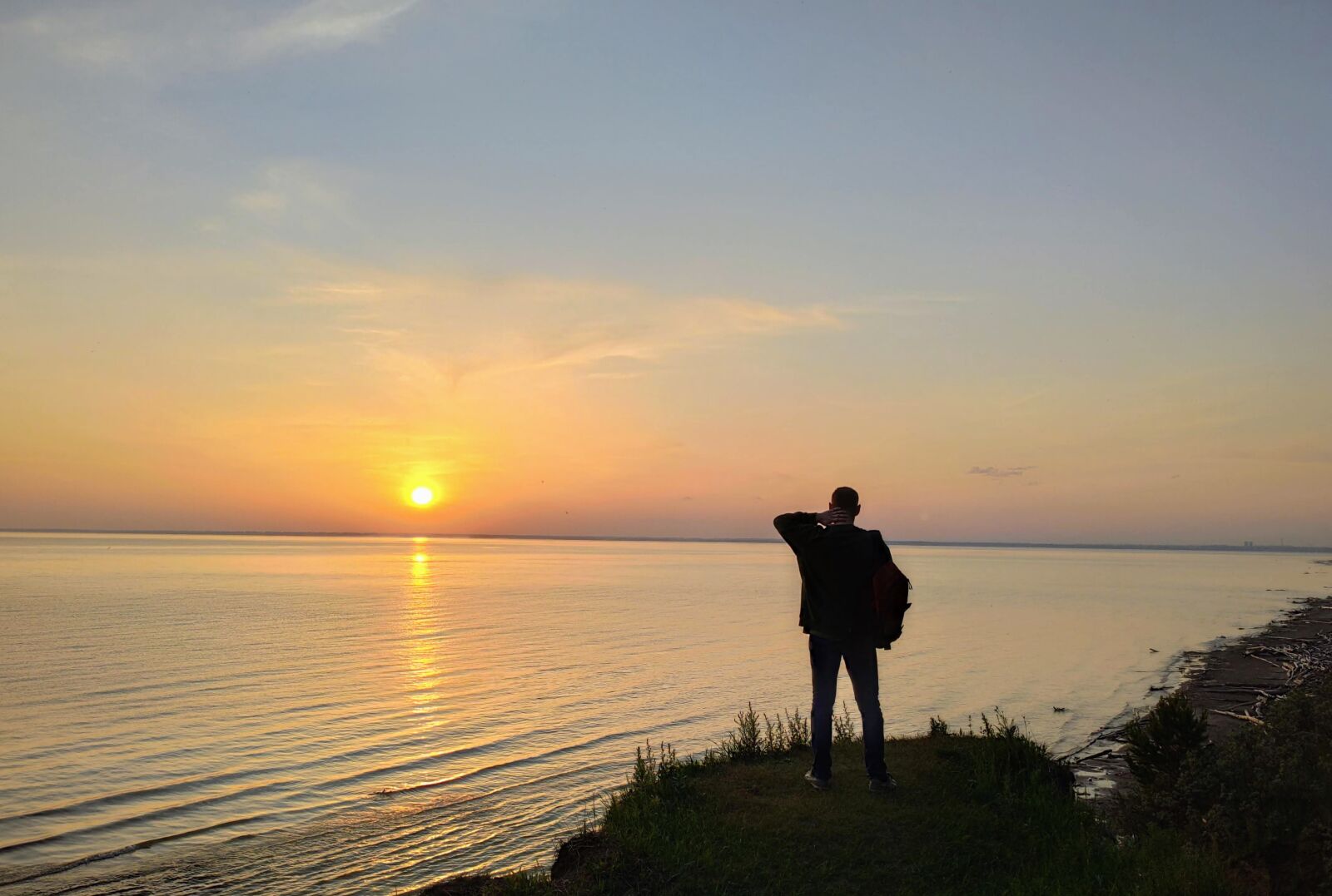 Xiaomi MI 9 sample photo. Sunset, man, love photography