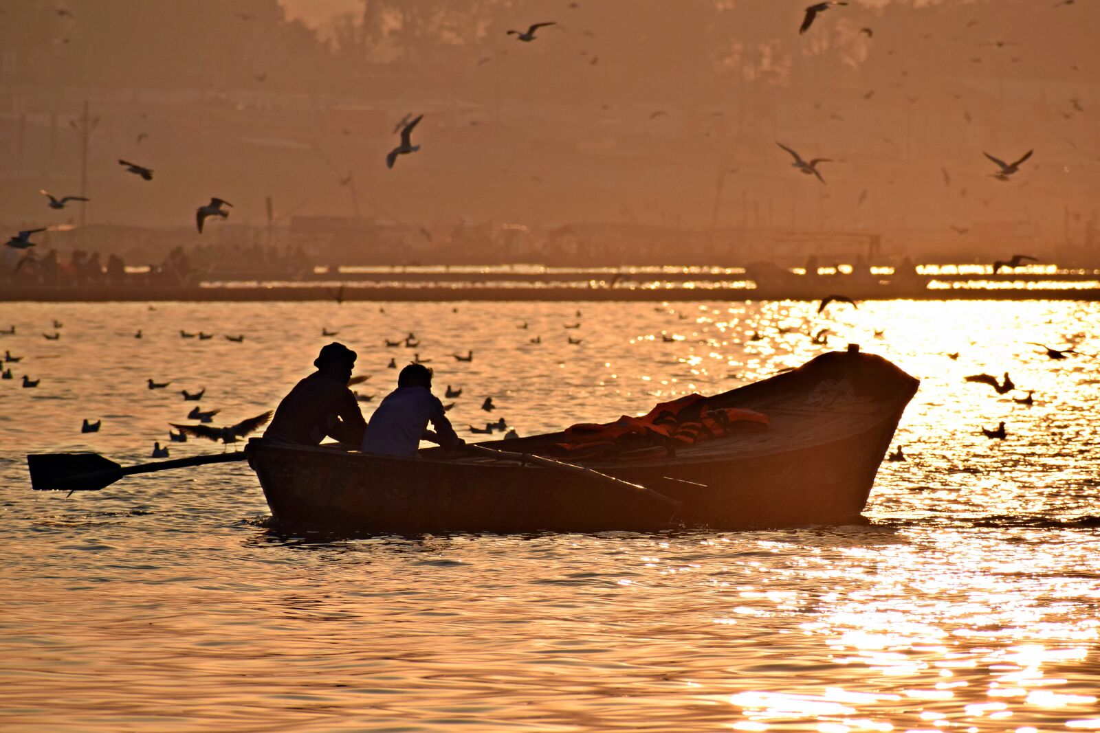 Nikon D3300 sample photo. Sunset, river, boat photography