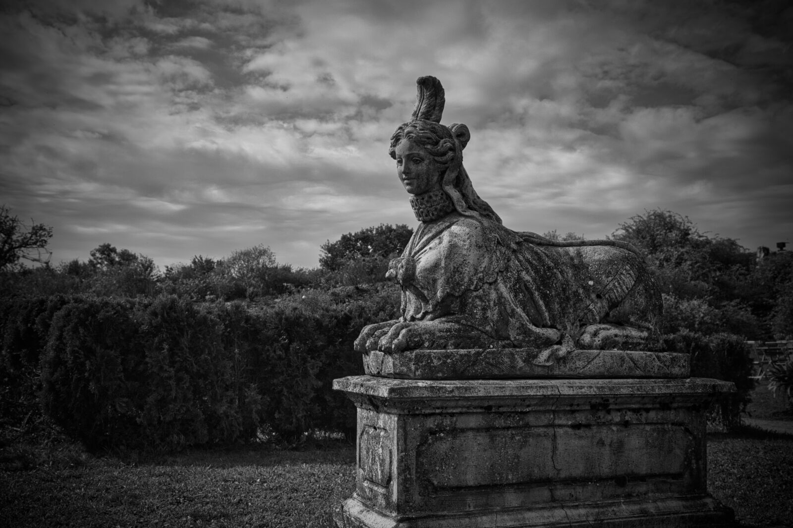 Canon EOS 600D (Rebel EOS T3i / EOS Kiss X5) sample photo. Sphinx, black and white photography