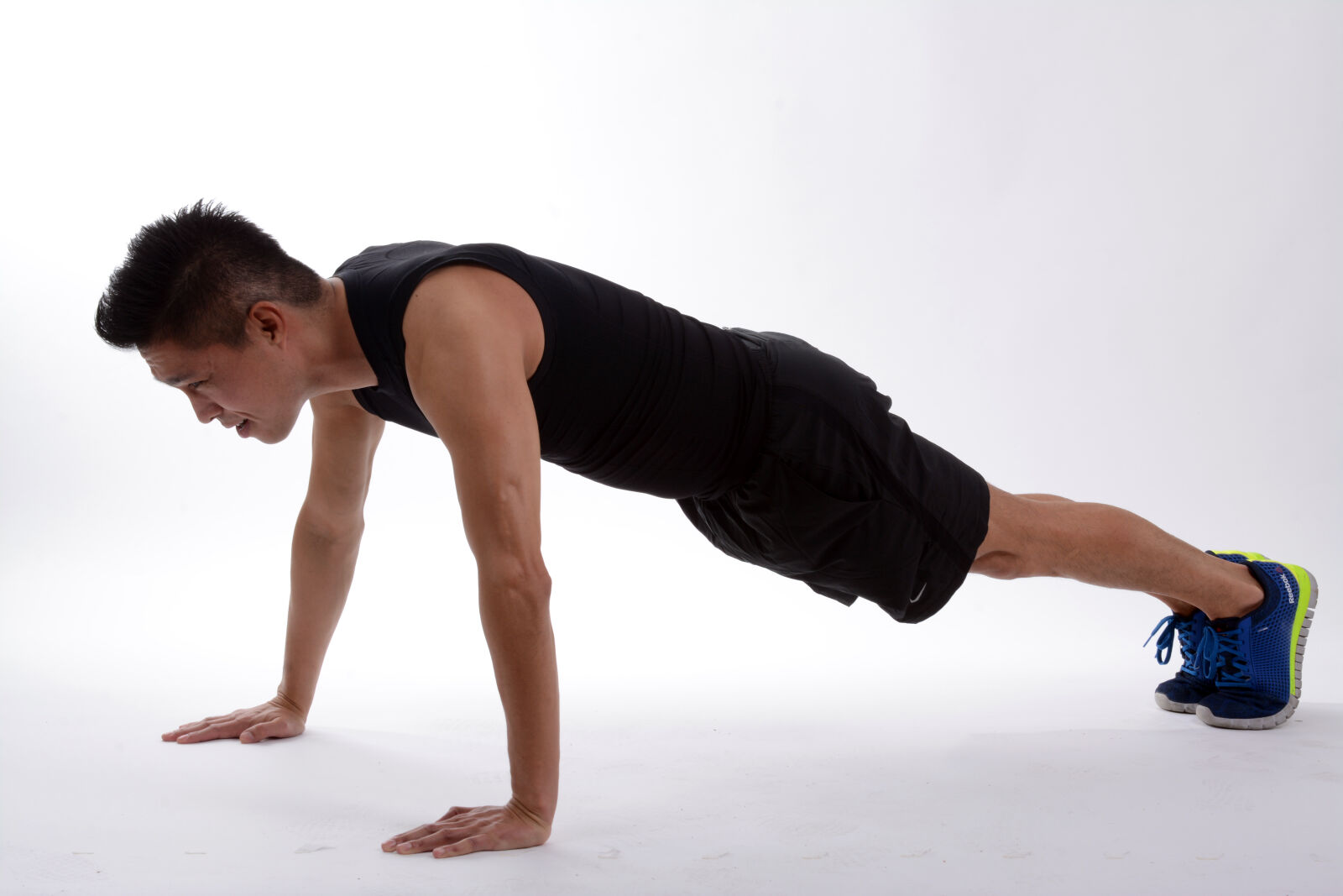 Nikon D7100 sample photo. Body, burpee, coach, exercise photography