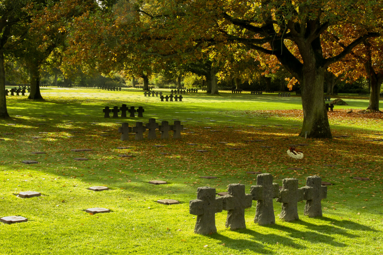 Canon EF 24-105mm F4L IS USM sample photo. Autumn, cemetery, german, leaves photography