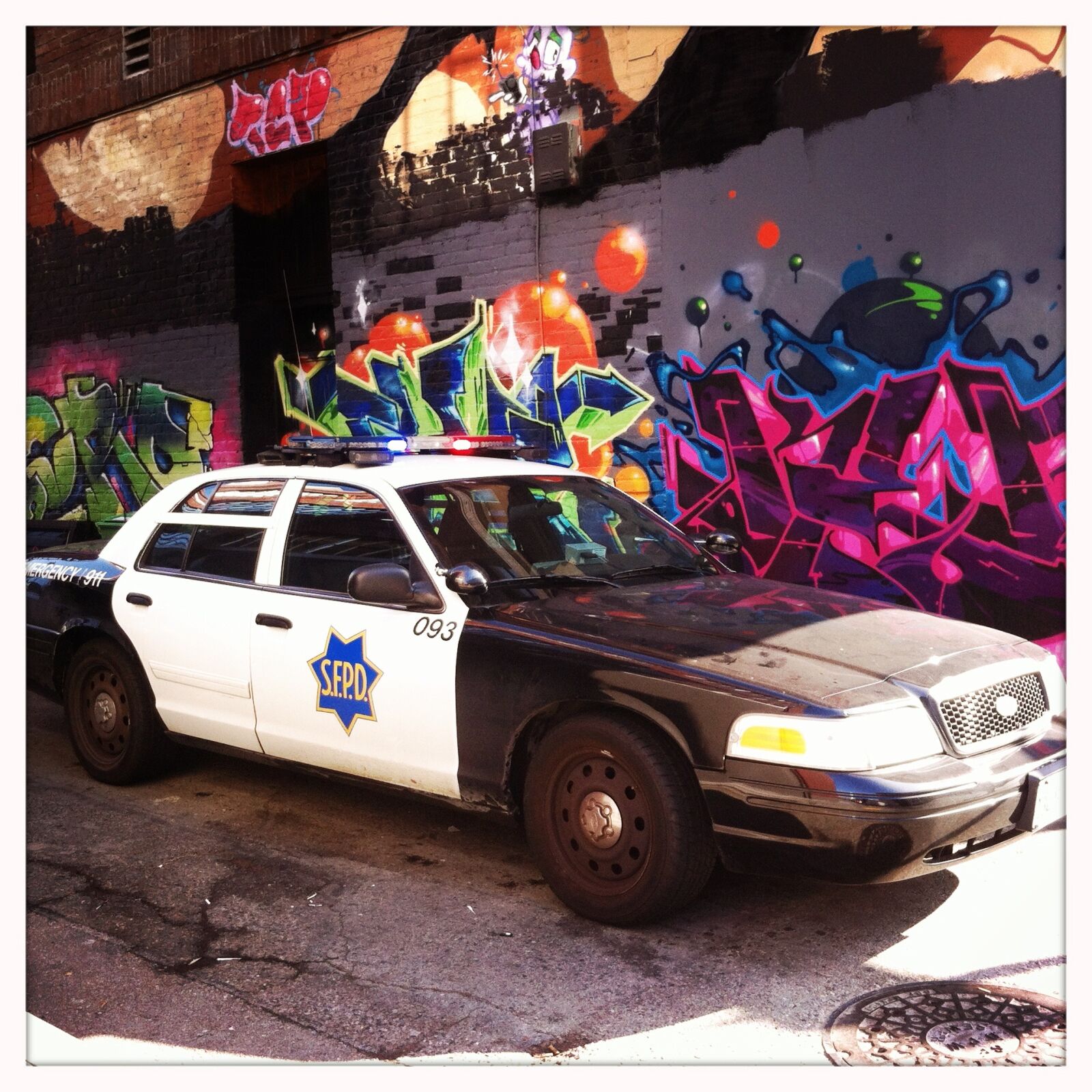 Hipstamatic 272 sample photo. Police photography