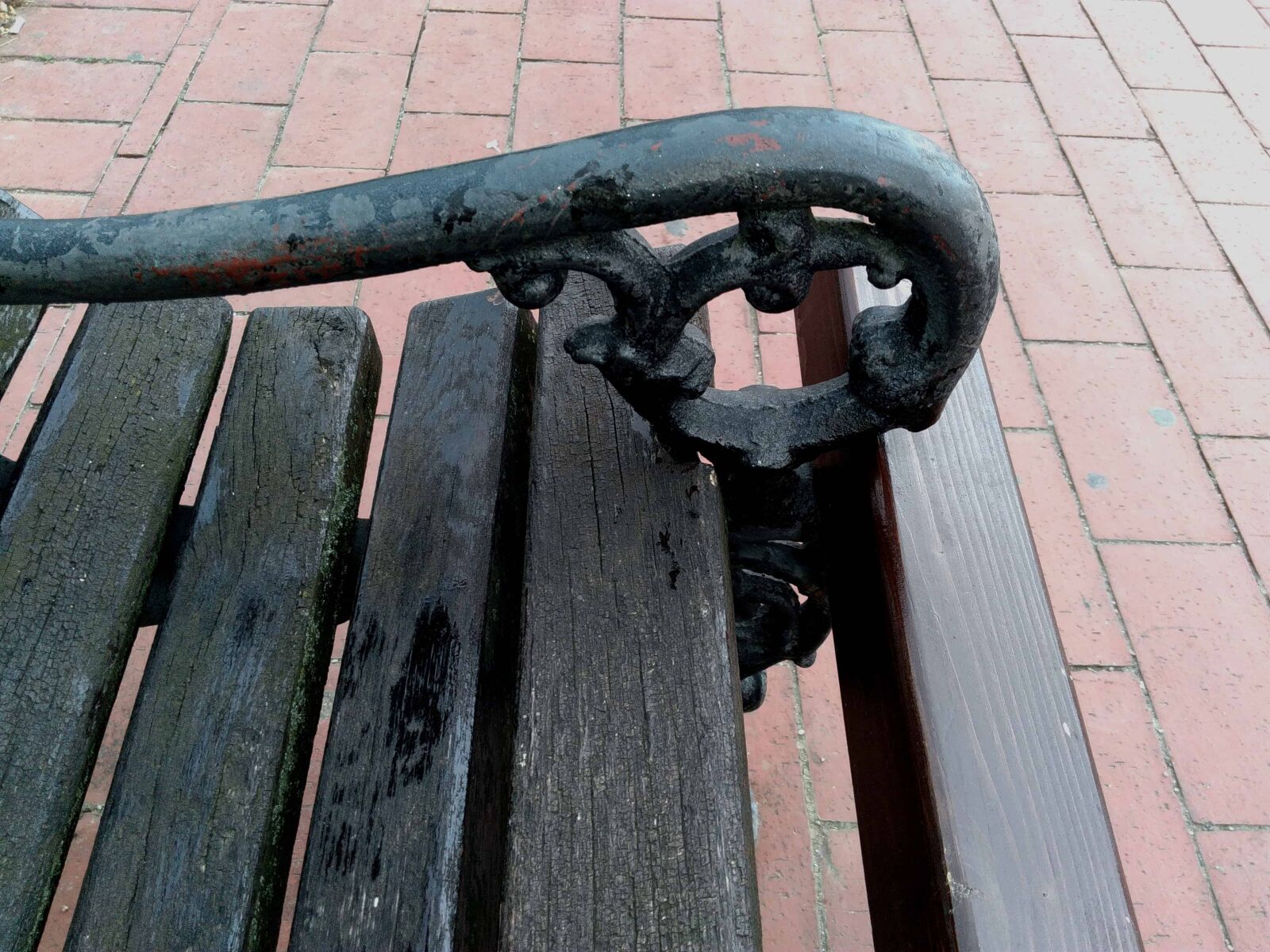 Lenovo S60-A sample photo. Old, iron, metal, bench photography