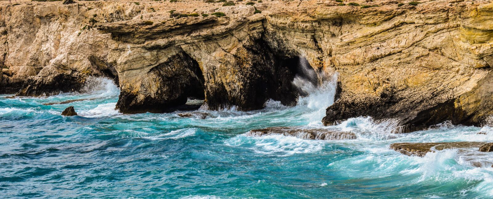 Nikon D3300 sample photo. Rocky coast, sea caves photography