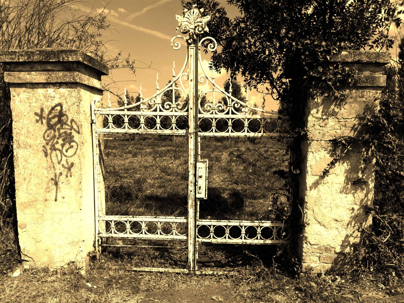 Lenovo S60-A sample photo. Old, fence, cast iron photography