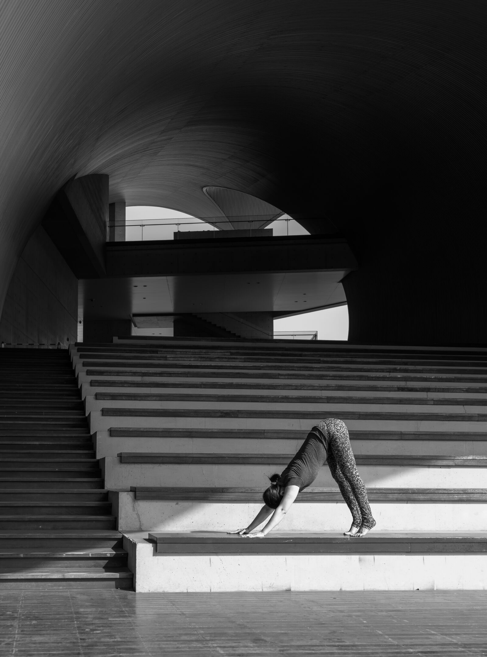 Nikon D850 sample photo. Building, yoga, woman photography