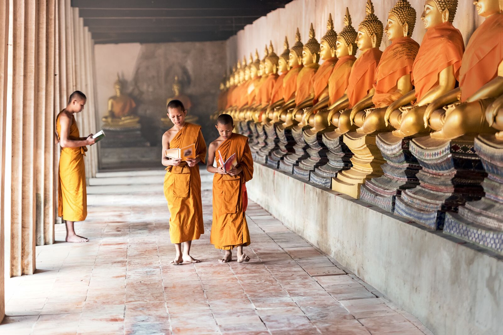 Nikon D810 sample photo. Buddhism, asia, boys photography
