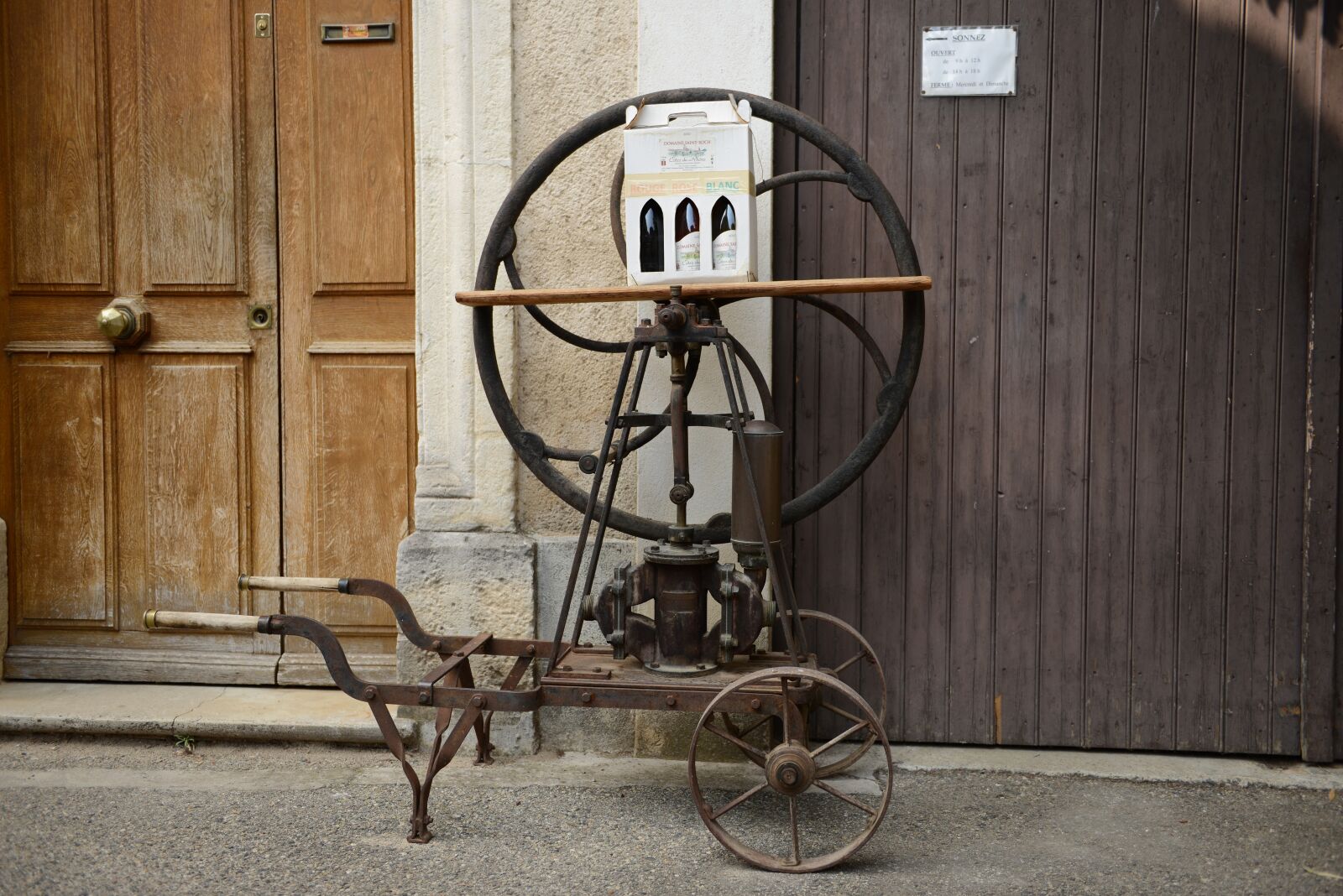Nikon D800E sample photo. Wine press, old, wheel photography