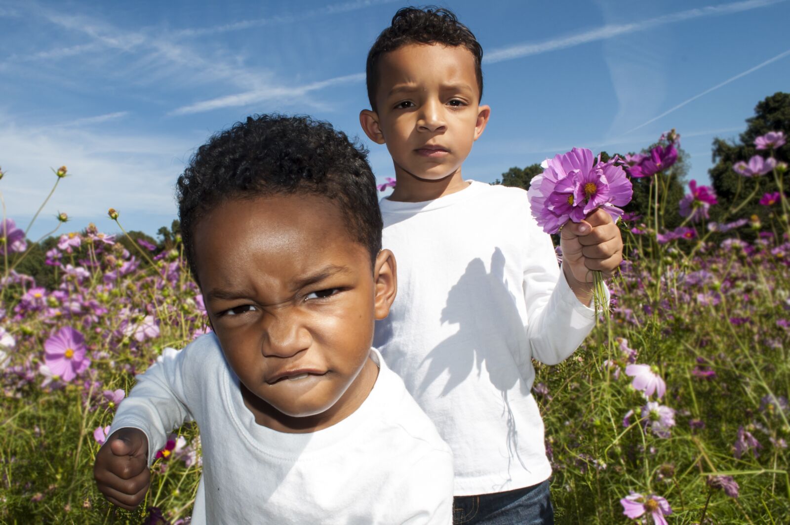Nikon D5000 sample photo. Flower patch, kids, flower photography