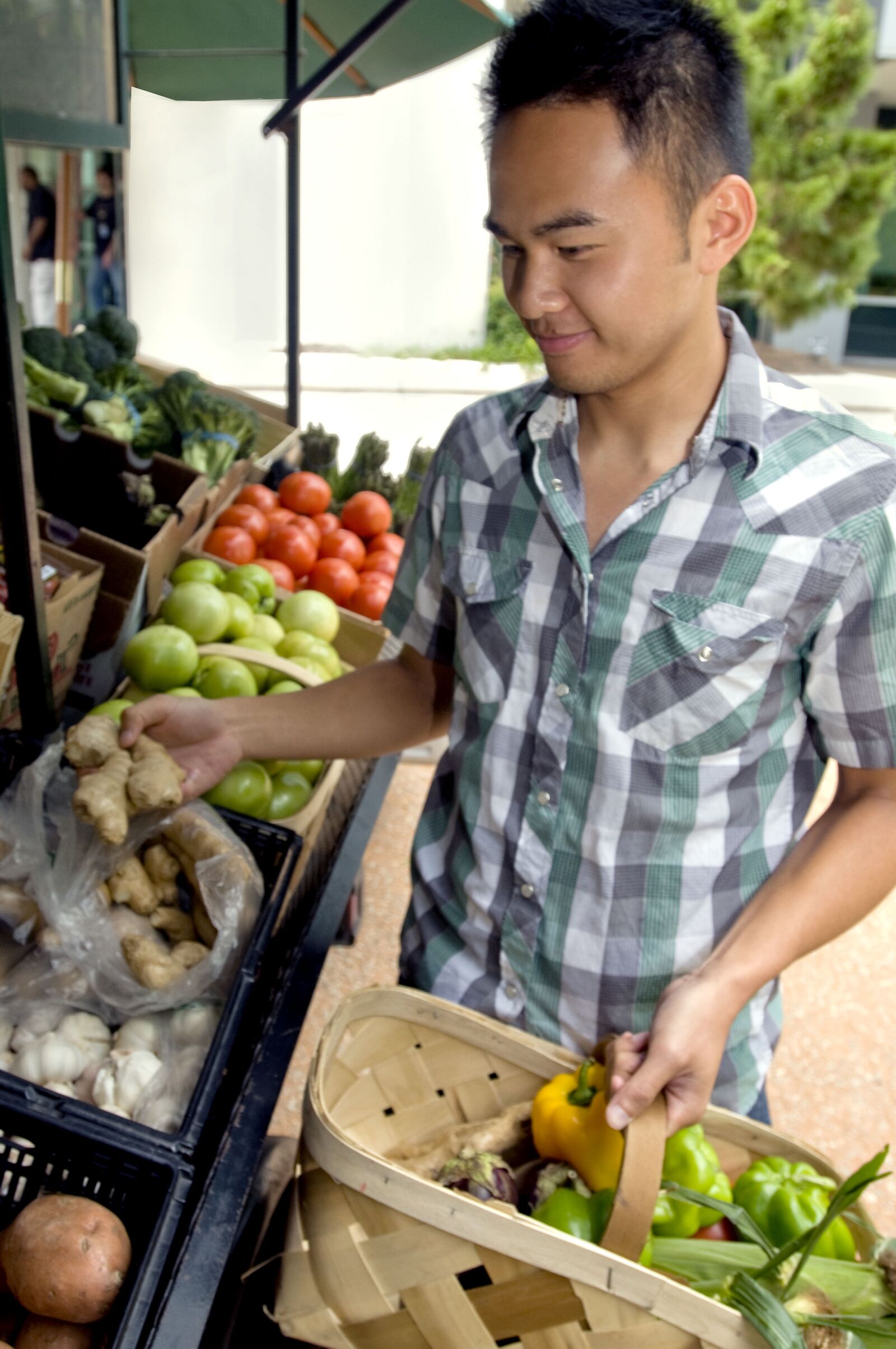 Nikon D300 sample photo. Man, picking, ginger, root photography