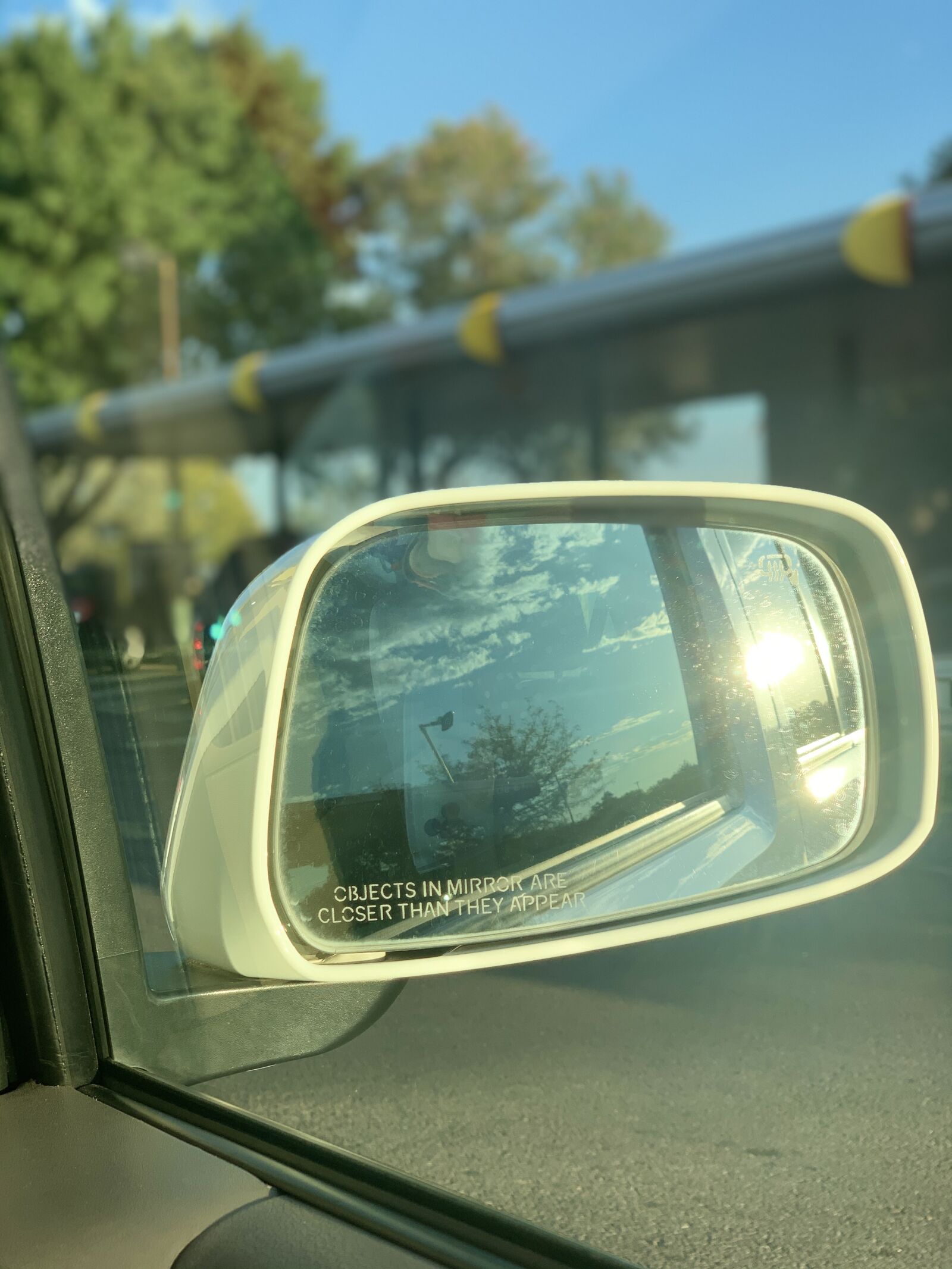 Apple iPhone XS + iPhone XS back dual camera 6mm f/2.4 sample photo. Mirror, car, aesthetic photography