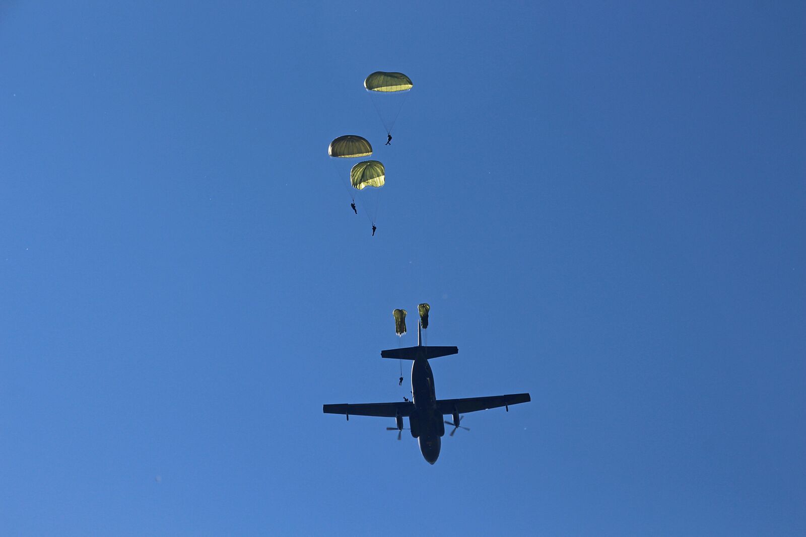 Canon EOS 700D (EOS Rebel T5i / EOS Kiss X7i) sample photo. Aircraft, parachutes, jump photography