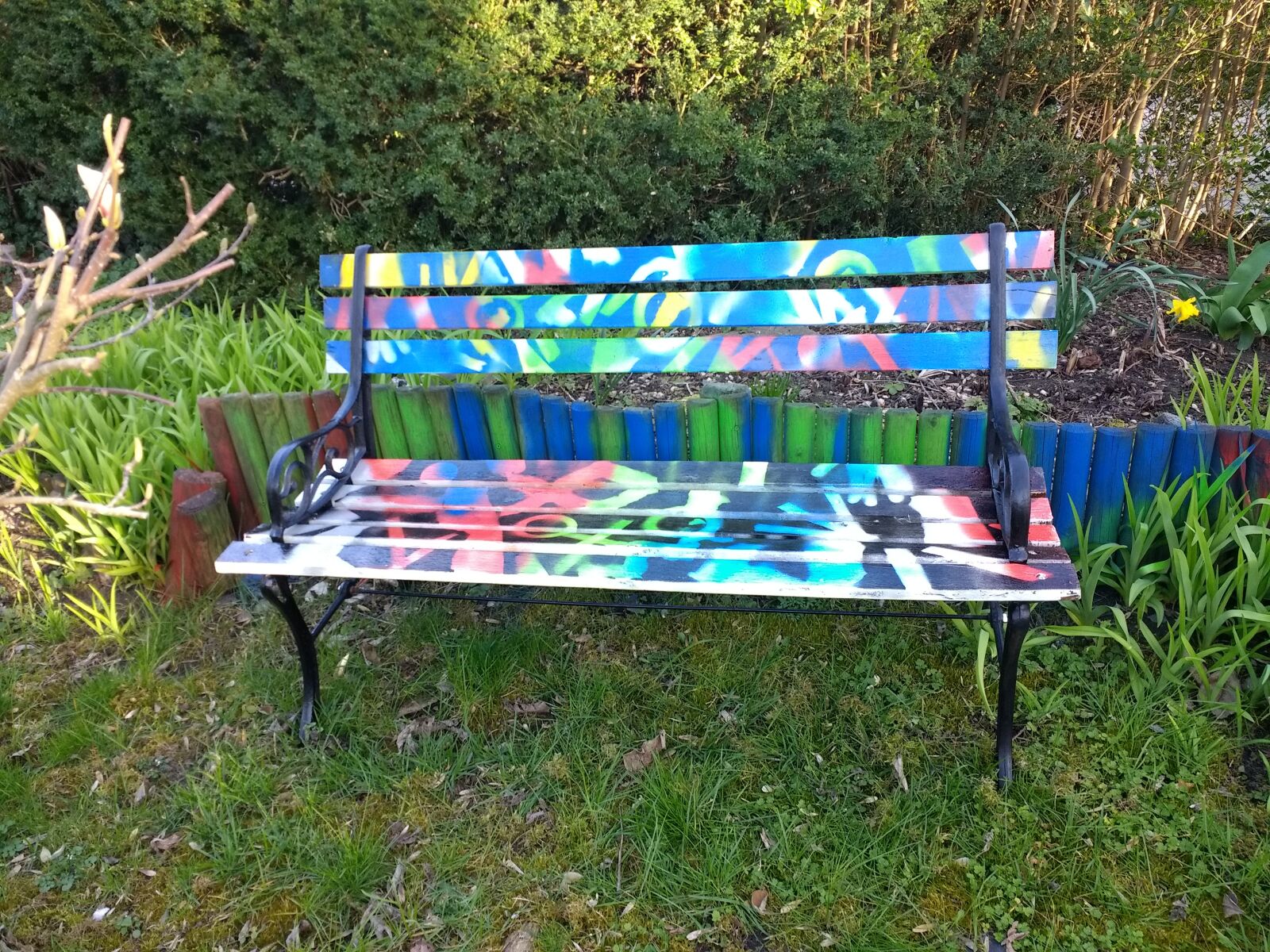 Motorola Moto G (4) sample photo. Bank, garden bench, creativity photography