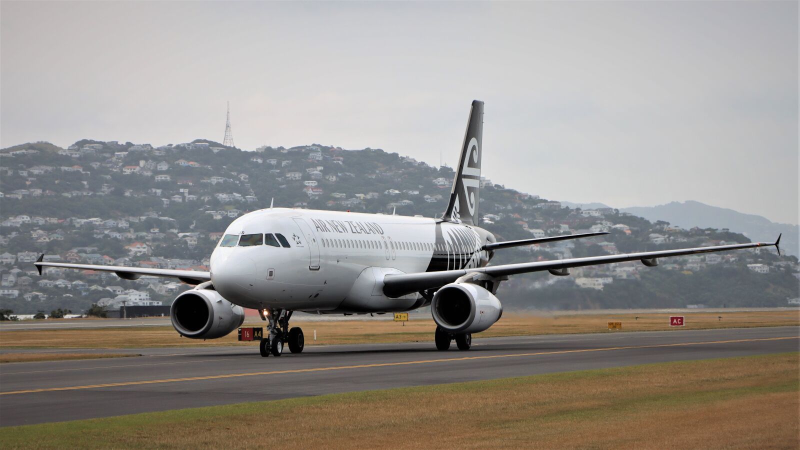 Canon EF-S 18-135mm F3.5-5.6 IS USM sample photo. Air new zealand, airbus photography