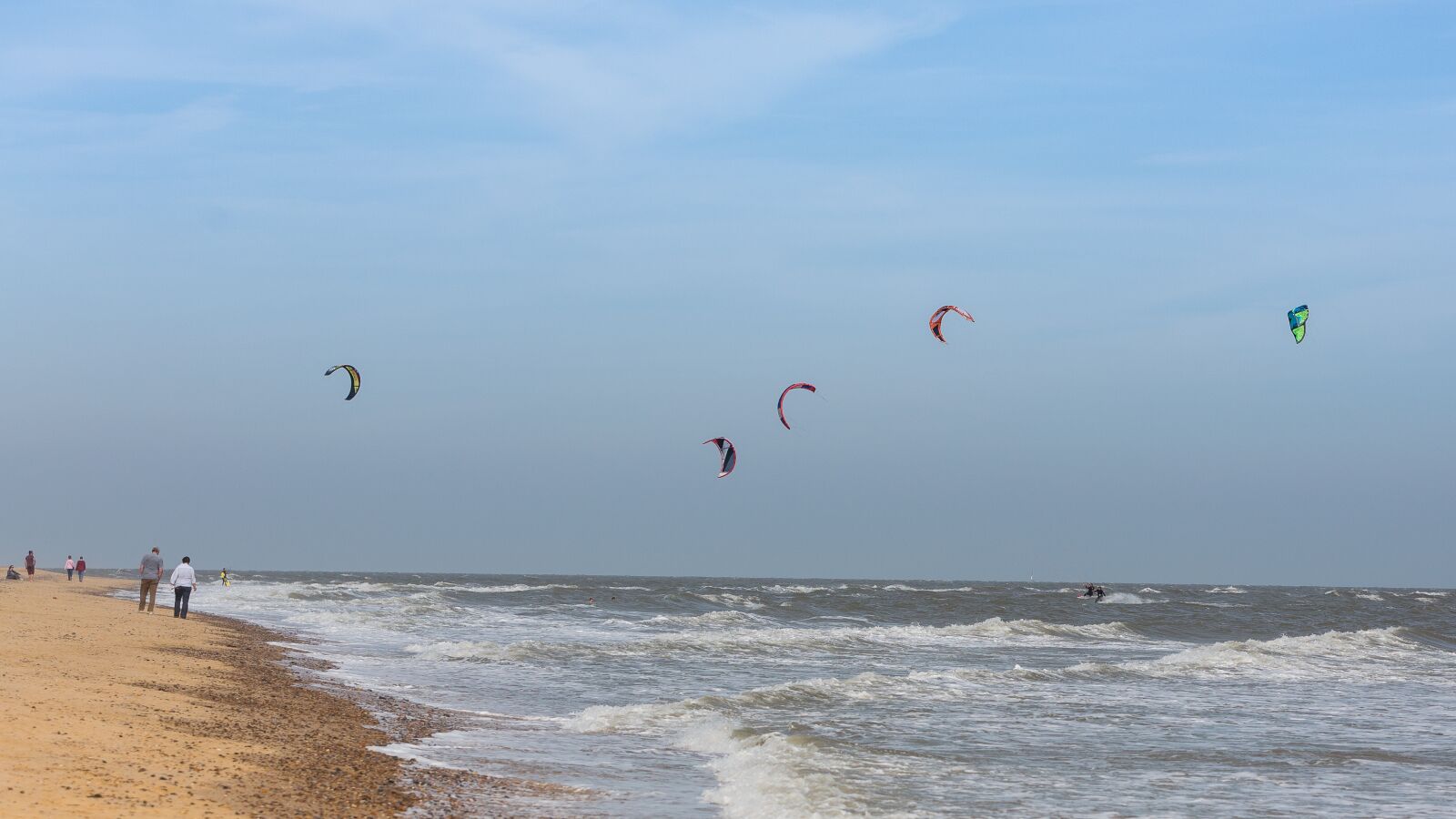 Canon EF 70-200mm F2.8L IS USM sample photo. Kite surfing, sea, wind photography