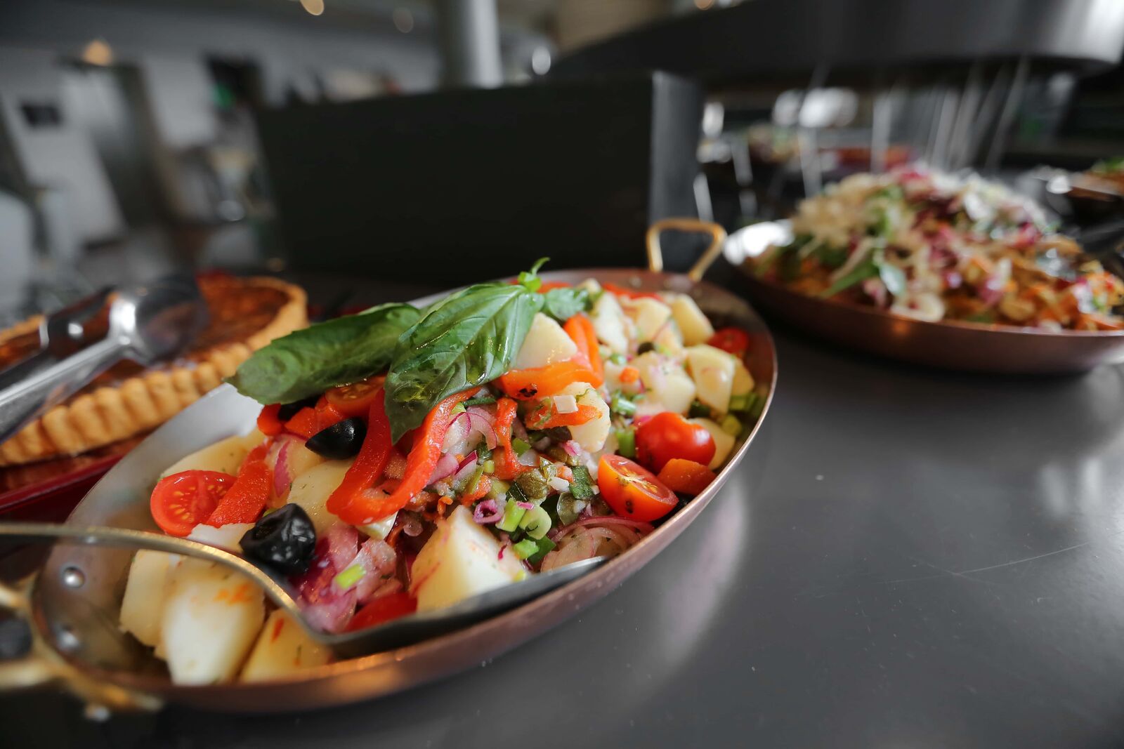 Canon EF 16-35mm F2.8L II USM sample photo. Salad bar, salad, cafeteria photography
