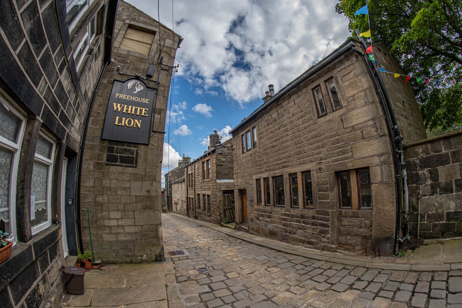 Nikon D500 sample photo. Heptonstall, fisheye, village photography