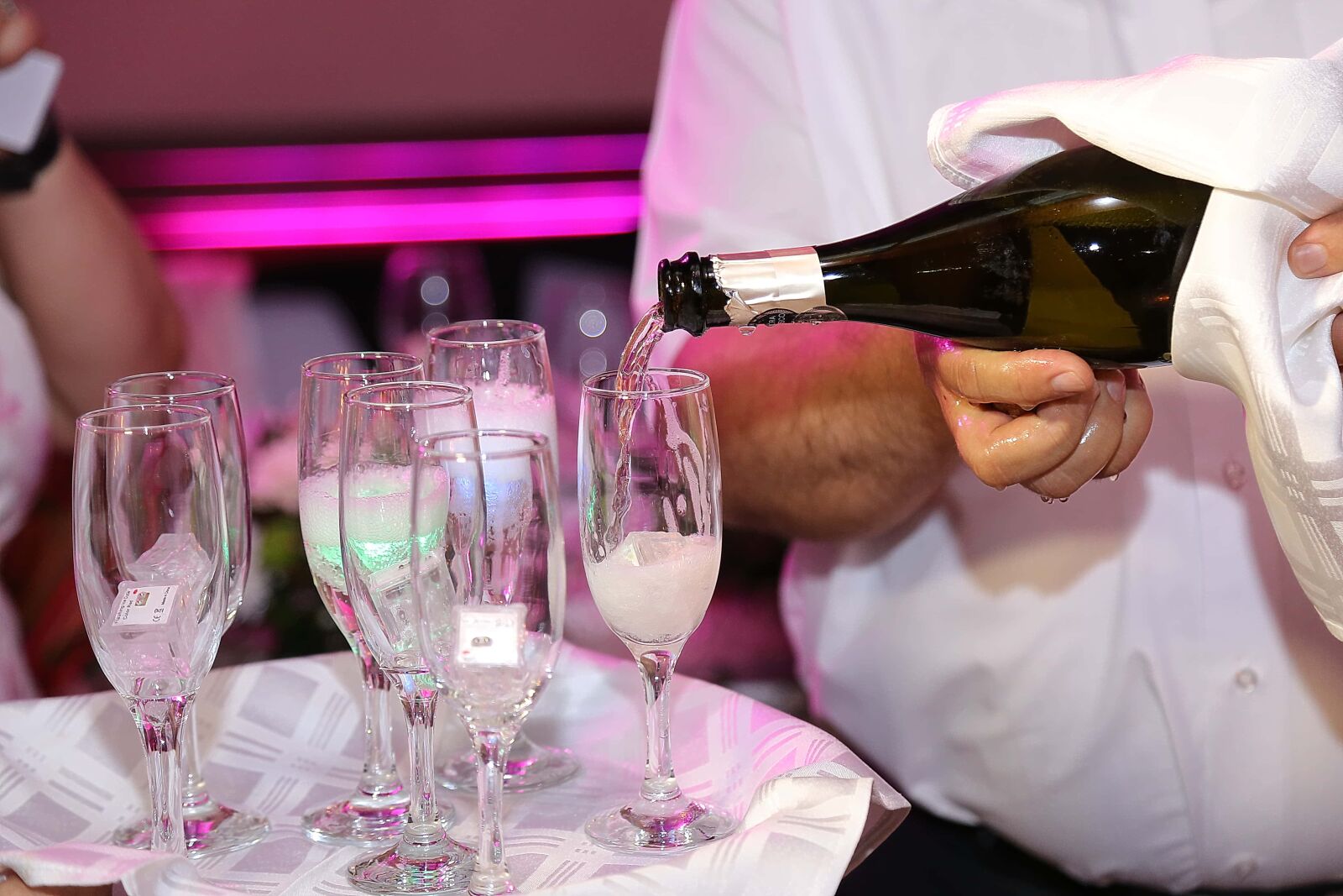 Canon EF 24-105mm F4L IS USM sample photo. Champagne, anniversary, cocktail, white photography