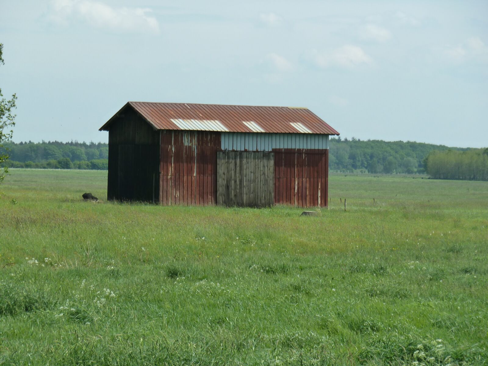Panasonic Lumix DMC-ZS5 (Lumix DMC-TZ8) sample photo. Barn, grass, summer photography