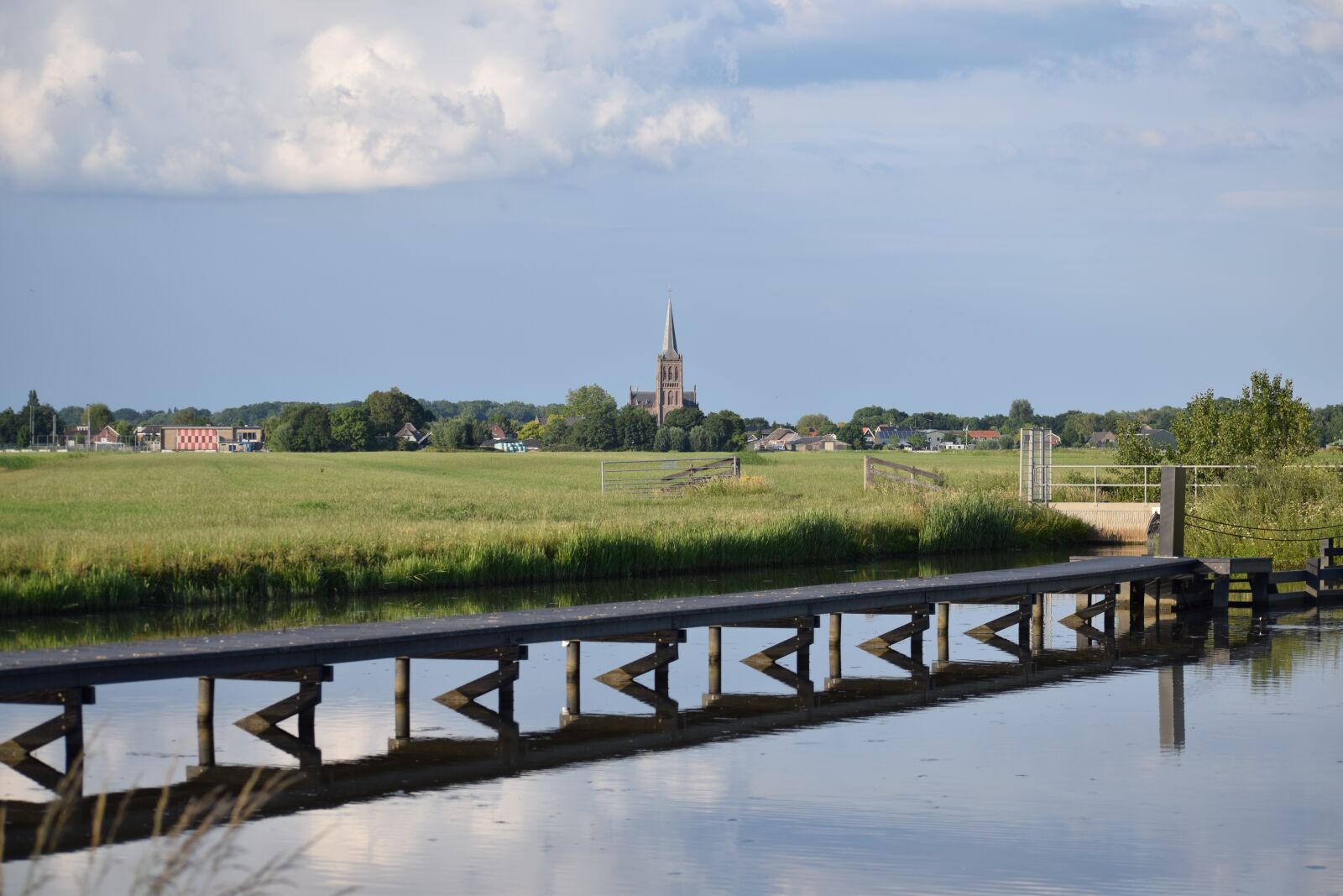 Nikon D5300 sample photo. Landscape, polder, church tower photography
