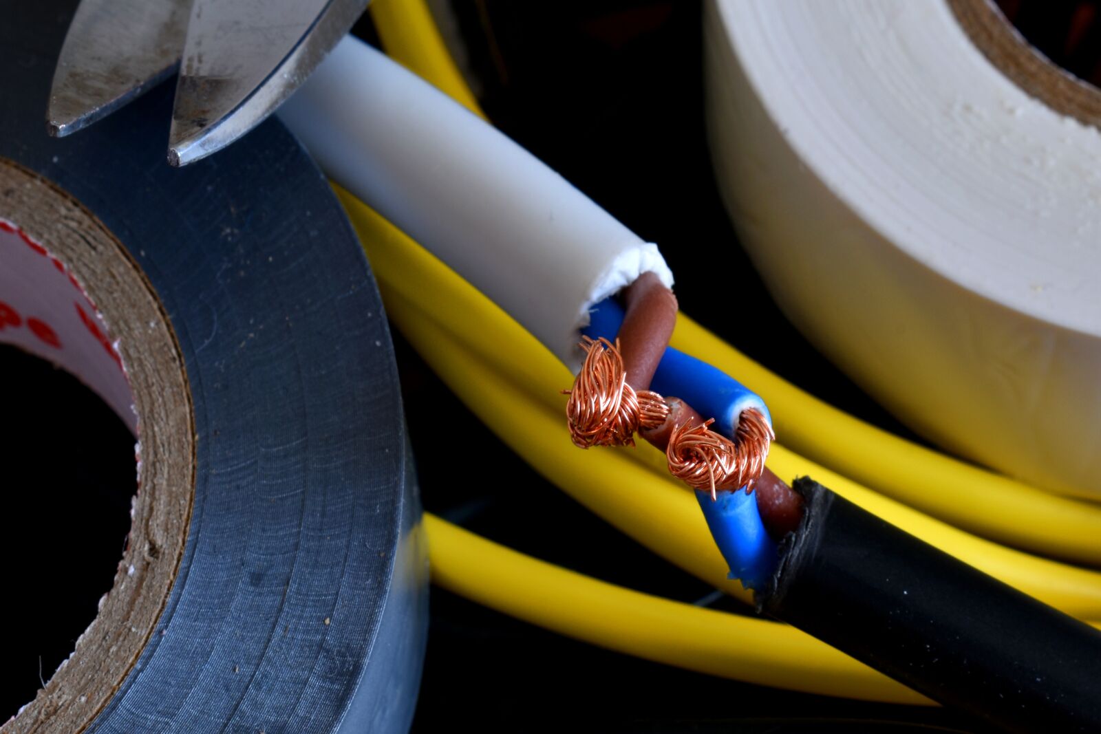 Nikon D3500 sample photo. Connection, scissors, tape photography