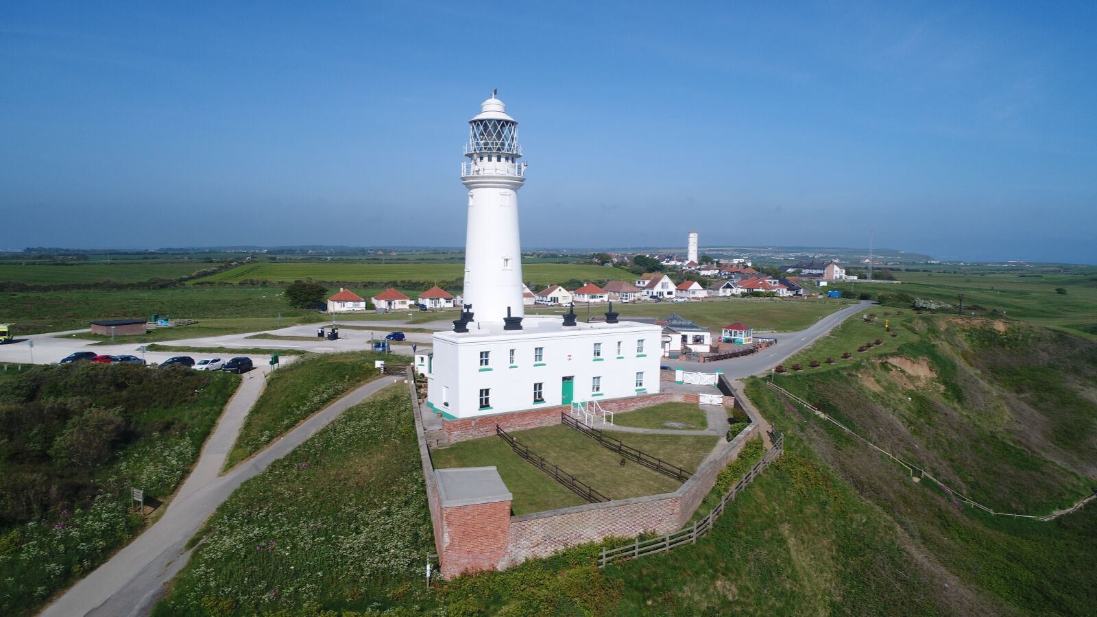 DJI FC6310 sample photo. Drone, lighthouse, sea photography