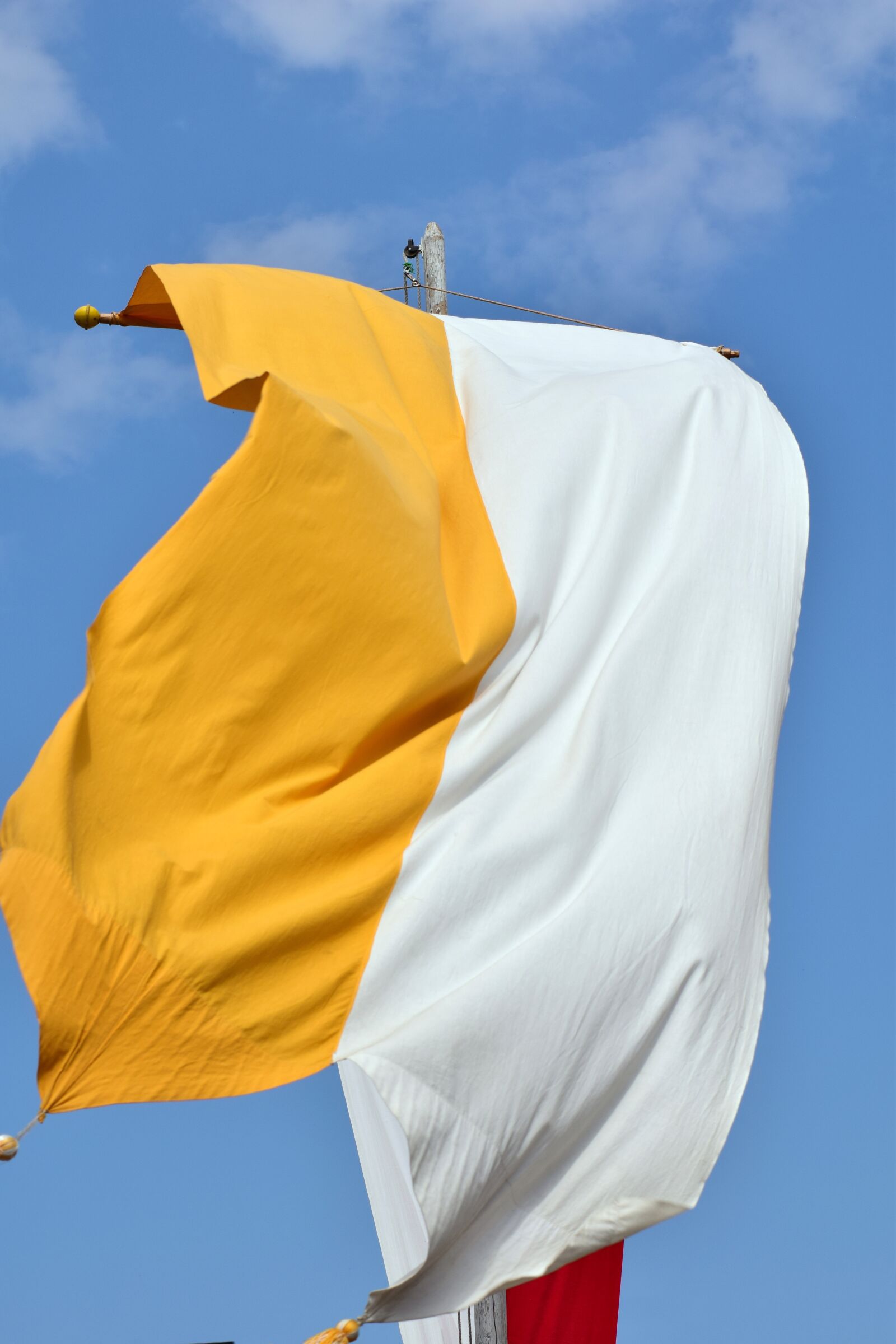 Nikon D3300 sample photo. Flag, sky, church photography