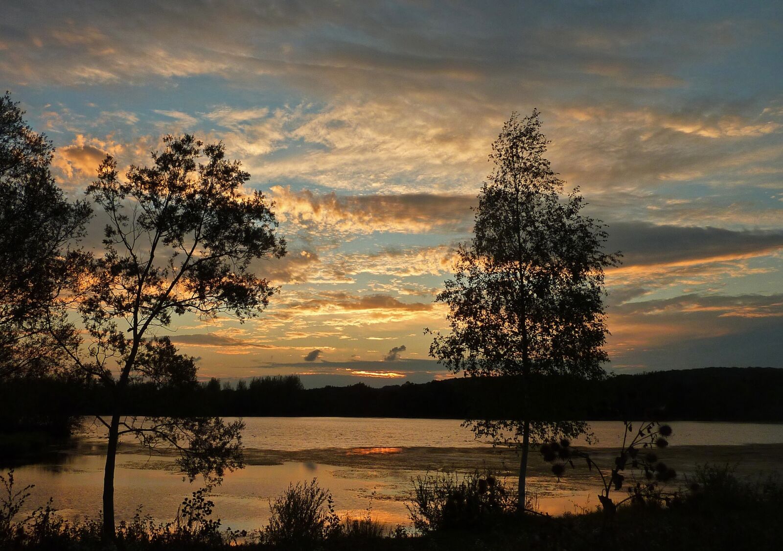 Panasonic DMC-TZ7 sample photo. Sunset, pond, nature photography